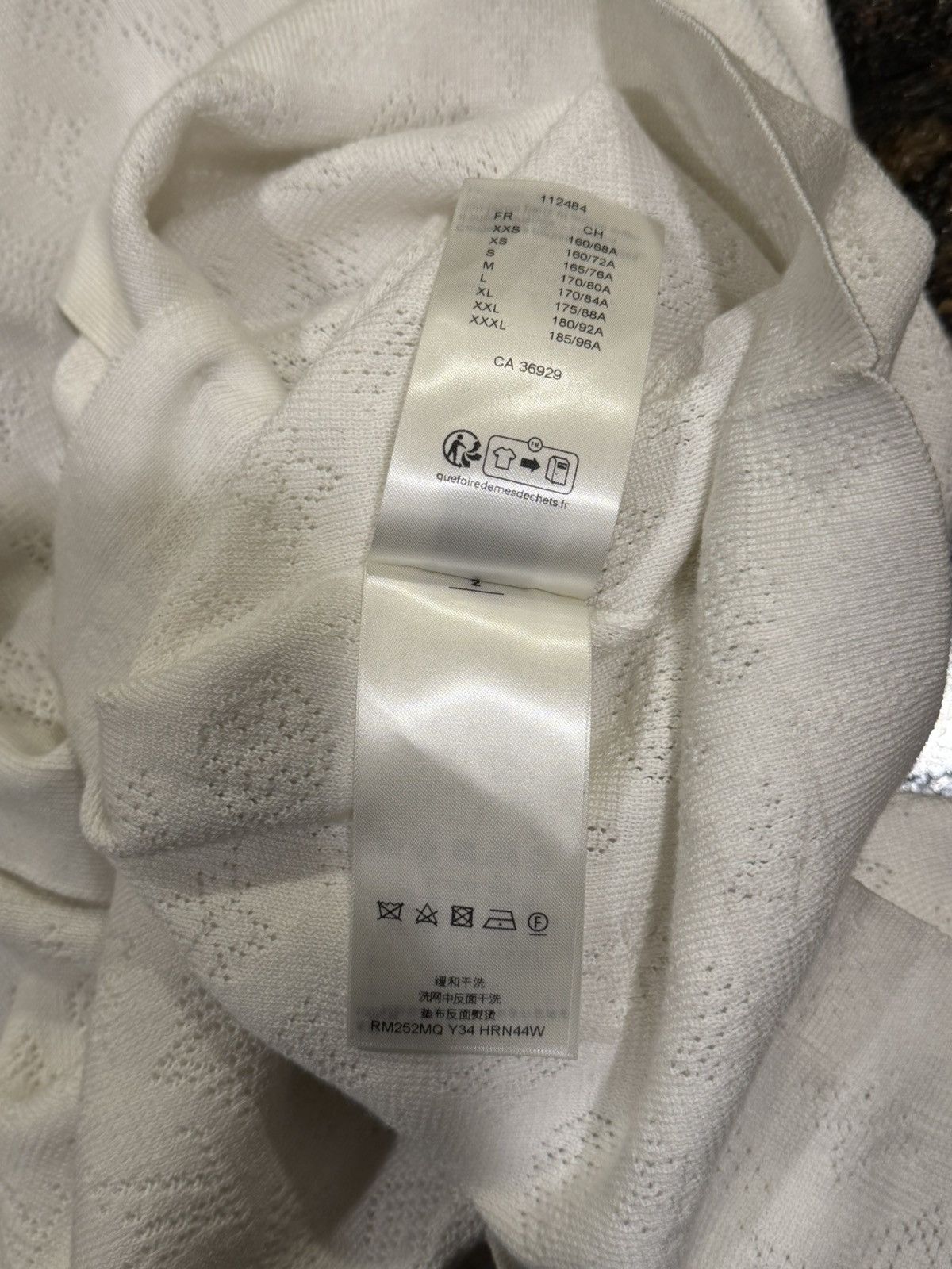 Louis Vuitton Louis Vuitton Monogram Pointelle White Short-Sleeved Shirt Size US XS / EU 42 / 0 - 19 Thumbnail