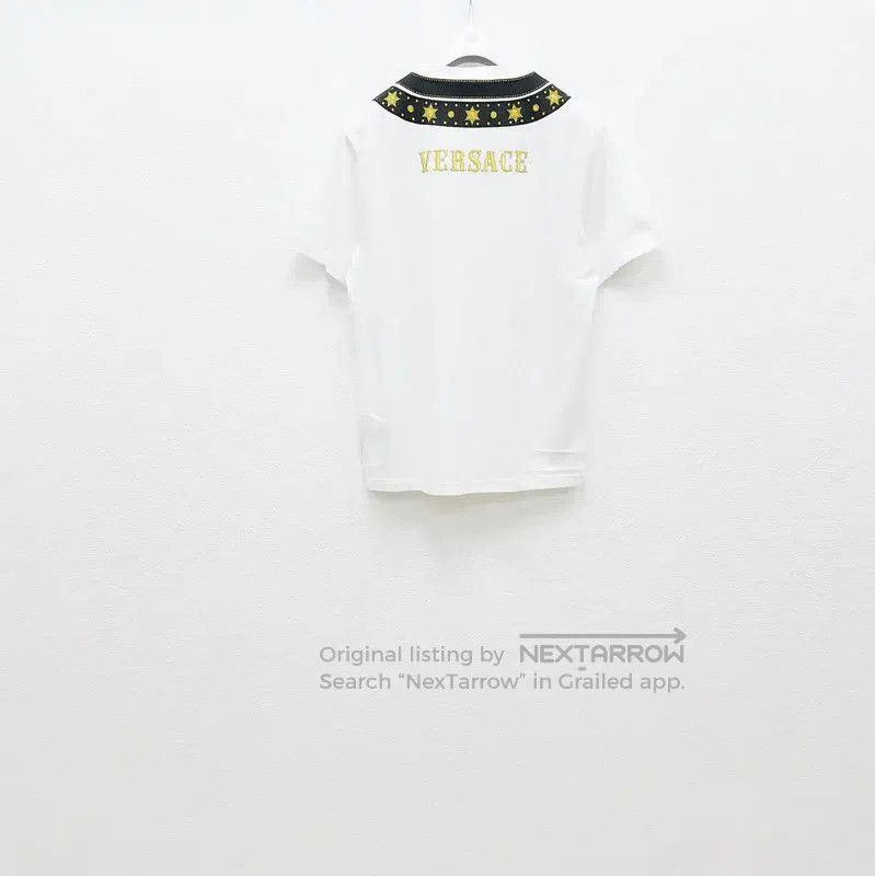 Versace Versace White Cotton Short Sleeve T-Shirt . Size US M / EU 48-50 / 2 - 2 Thumbnail