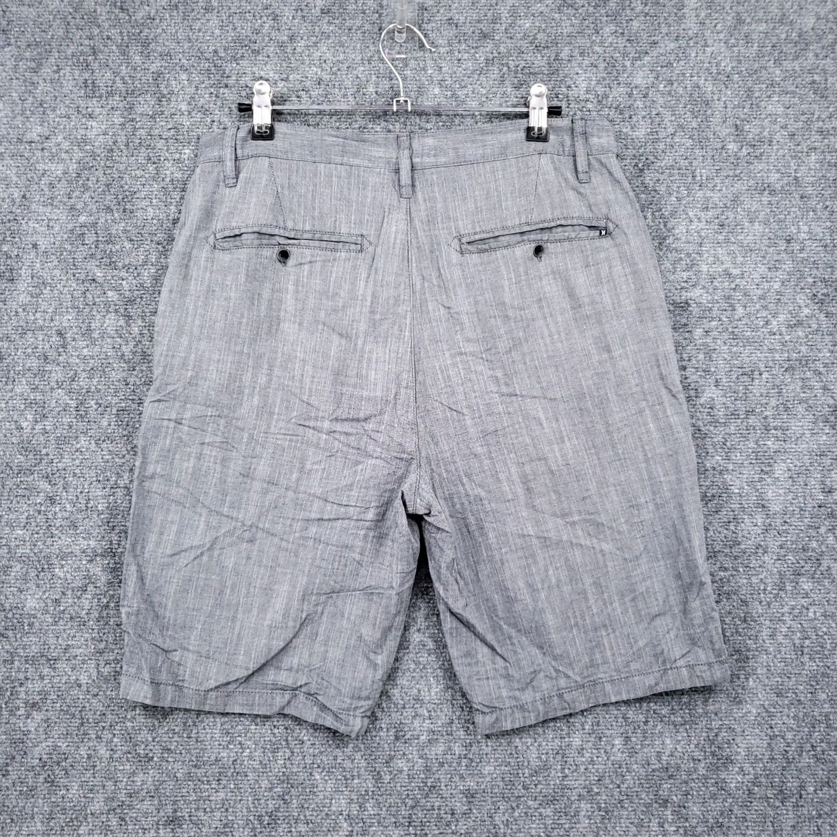 Hurley Hurley Shorts Mens 30 Gray Flat Front Zip Fly Mid Rise Surf Beach Walk Size US 30 / EU 46 - 2 Thumbnail