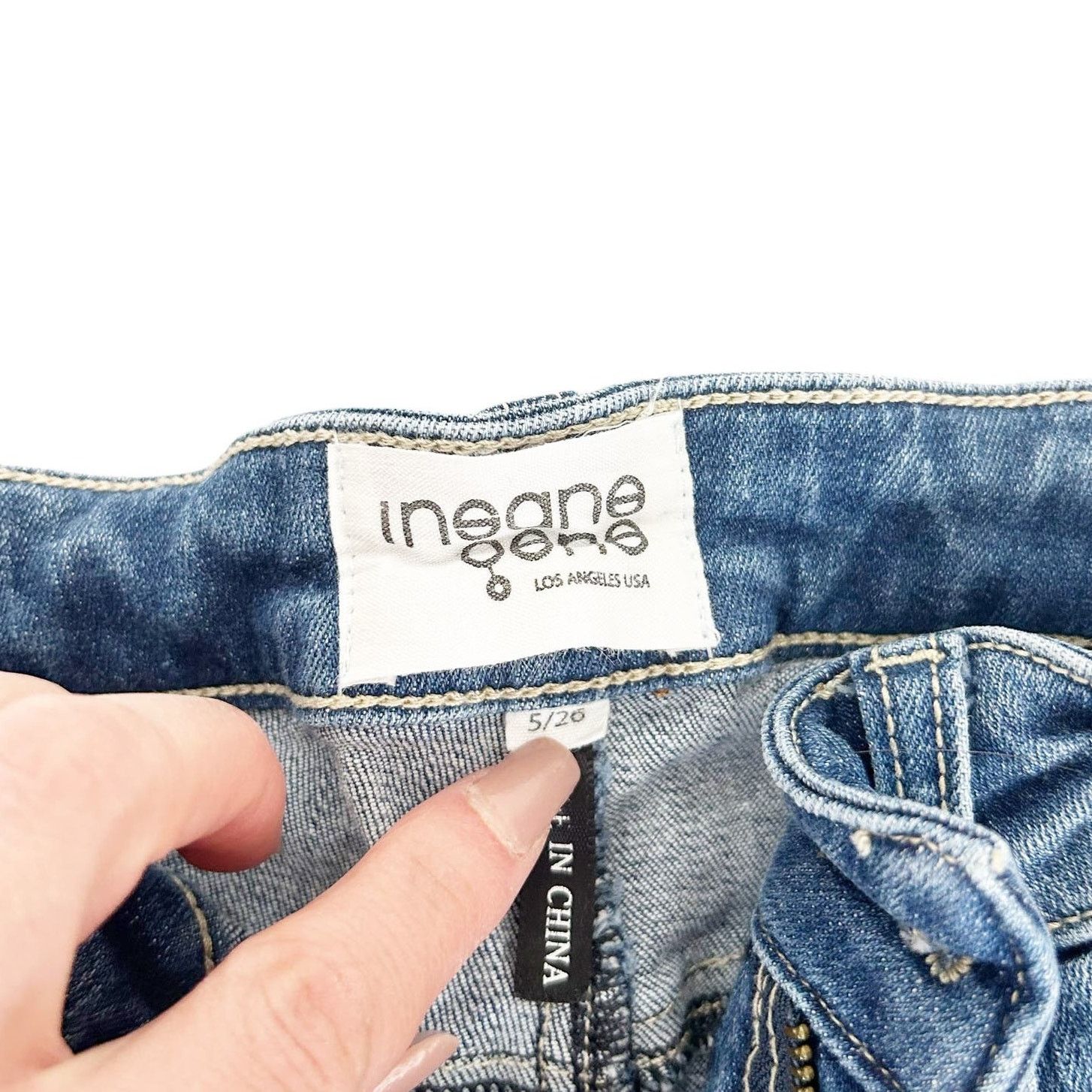 Other Insane Gene Distressed High Waisted Skinny Jeans Sz 26 Size 26" / US 2 / IT 38 - 2 Thumbnail