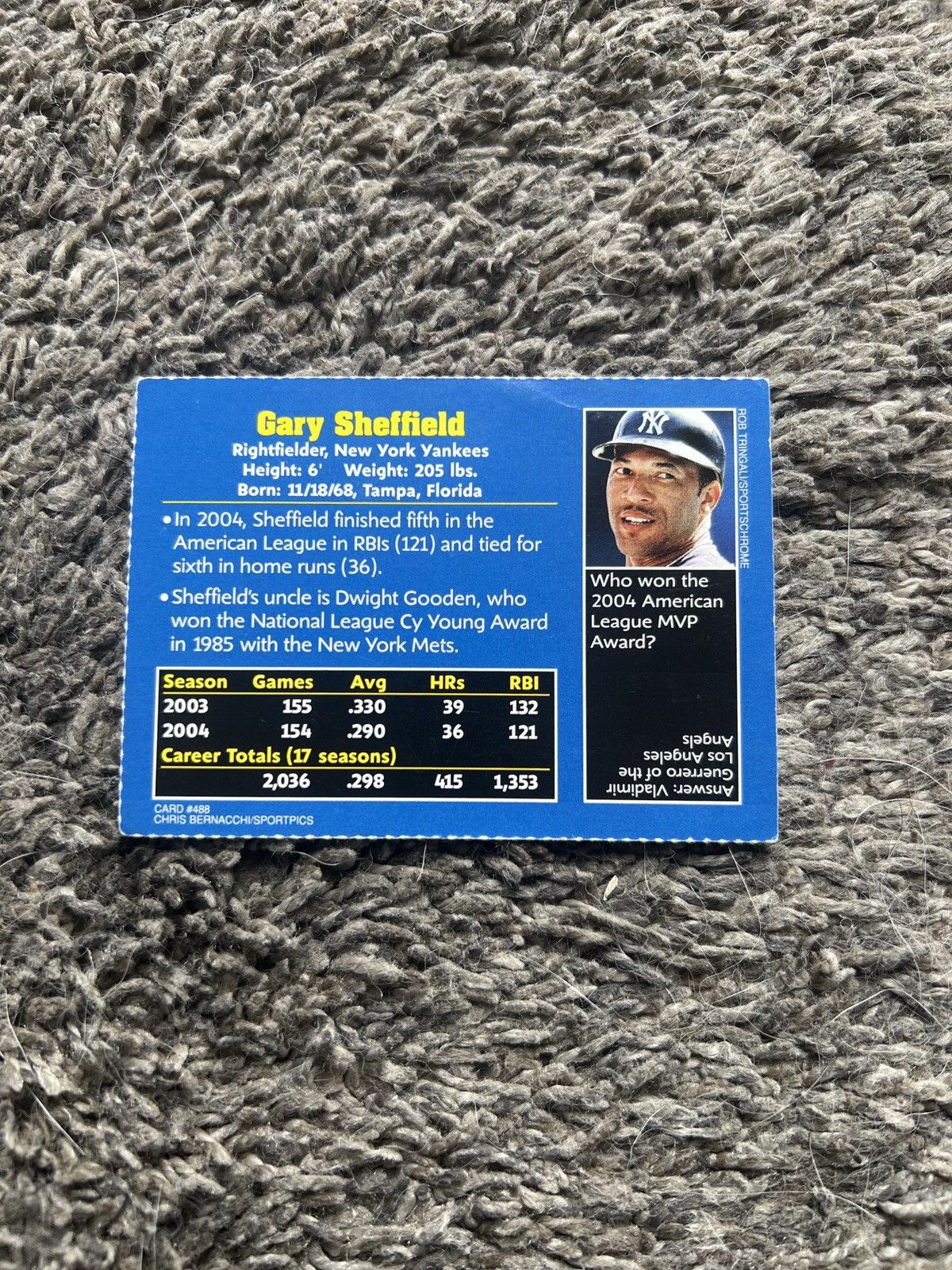 New York Yankees 2005 Sports Illustrated For Kids #488 Gary Sheffield Card Size ONE SIZE - 2 Thumbnail