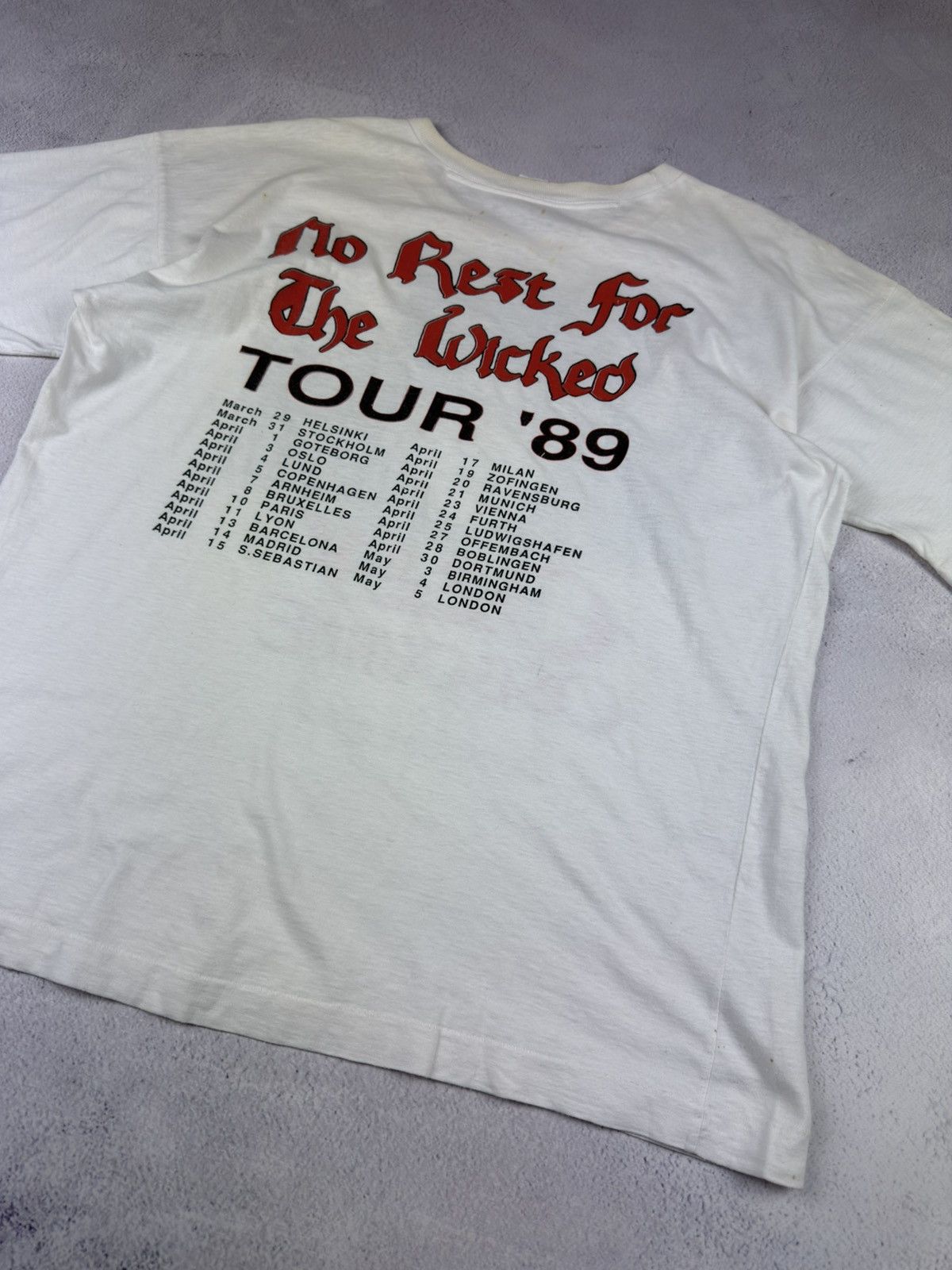 Ozzy Osbourne Rare! Vintage 1988 Ozzy Osbourne No Rest For The Wicked Band Size US M / EU 48-50 / 2 - 15 Thumbnail