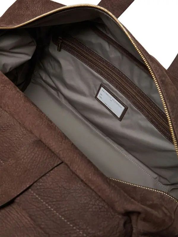 Brunello Cucinelli o1w1db11025 Size: OS/ Leather Handbag in Brown Size ONE SIZE - 4 Thumbnail