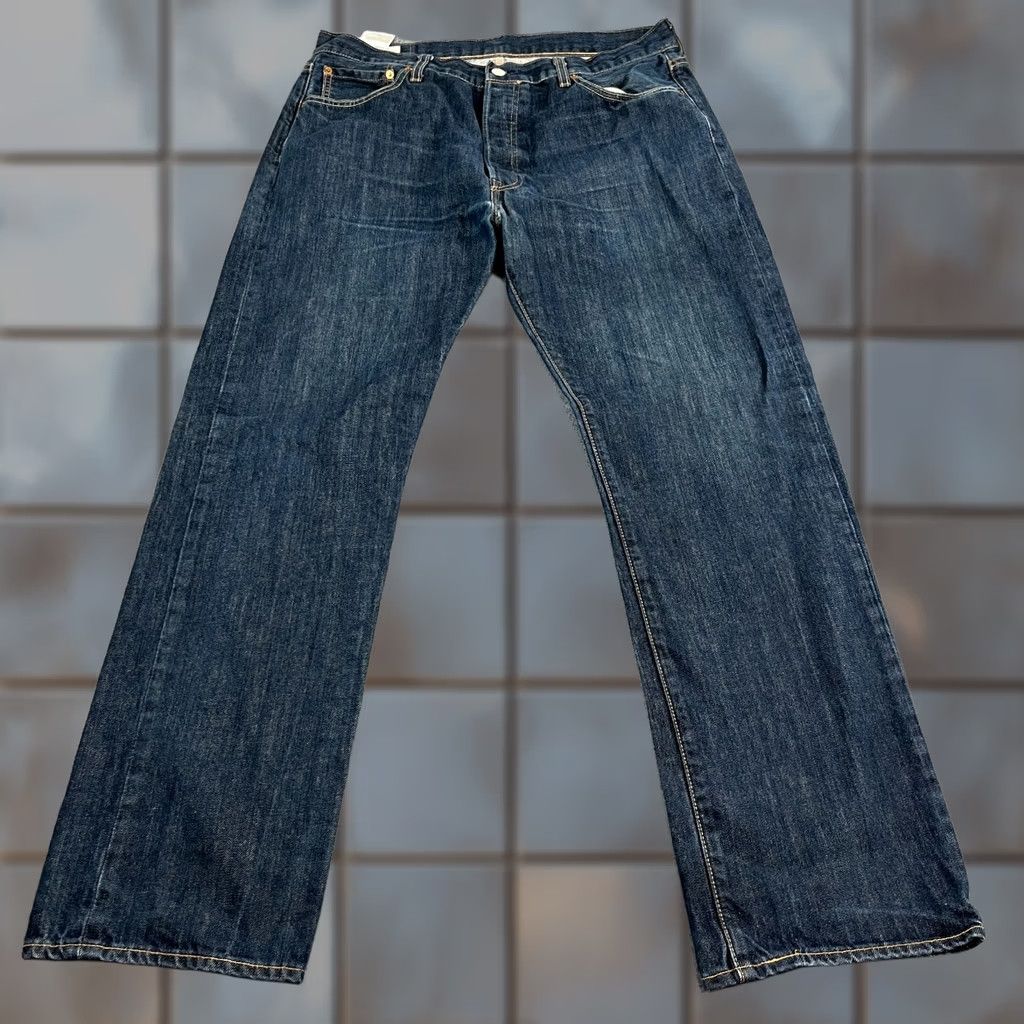 Levi's Levi's 501 Jeans Straight 34 32 Dark Blue Indigo Cotton Premium E Size US 34 / EU 50 - 1 Thumbnail