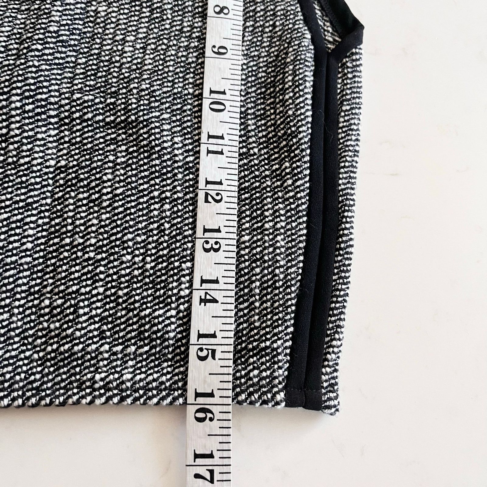 Maje Maje Larza Black White Jacquard Sleeveless Cropped Top NWT Size S / US 4 / IT 40 - 7 Thumbnail