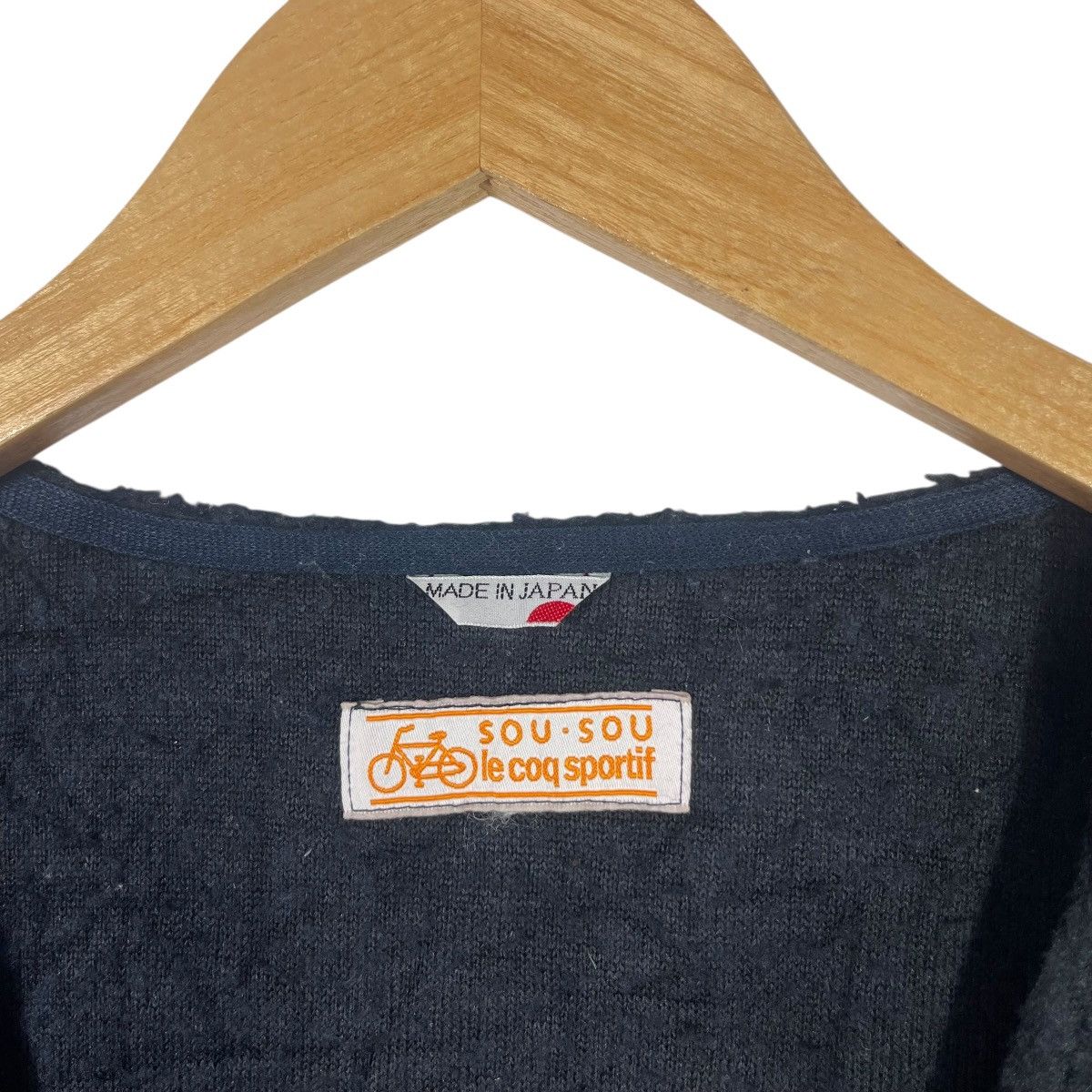 Le Coq Sportif Le Coq Sportif x SOU SOU Japan Textured Knit Cardigan Navy Size US S / EU 44-46 / 1 - 3 Thumbnail