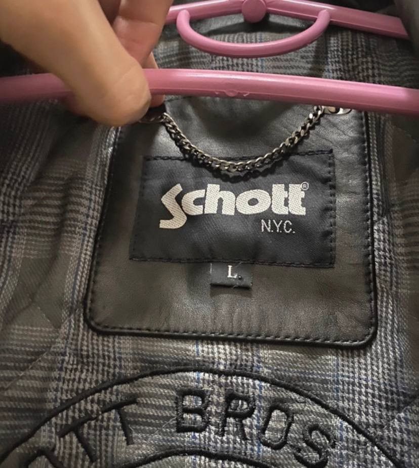 Schott × Vintage Schott NYC Vintage Leather Bomber Jacket BLACK Size US L / EU 52-54 / 3 - 19 Thumbnail
