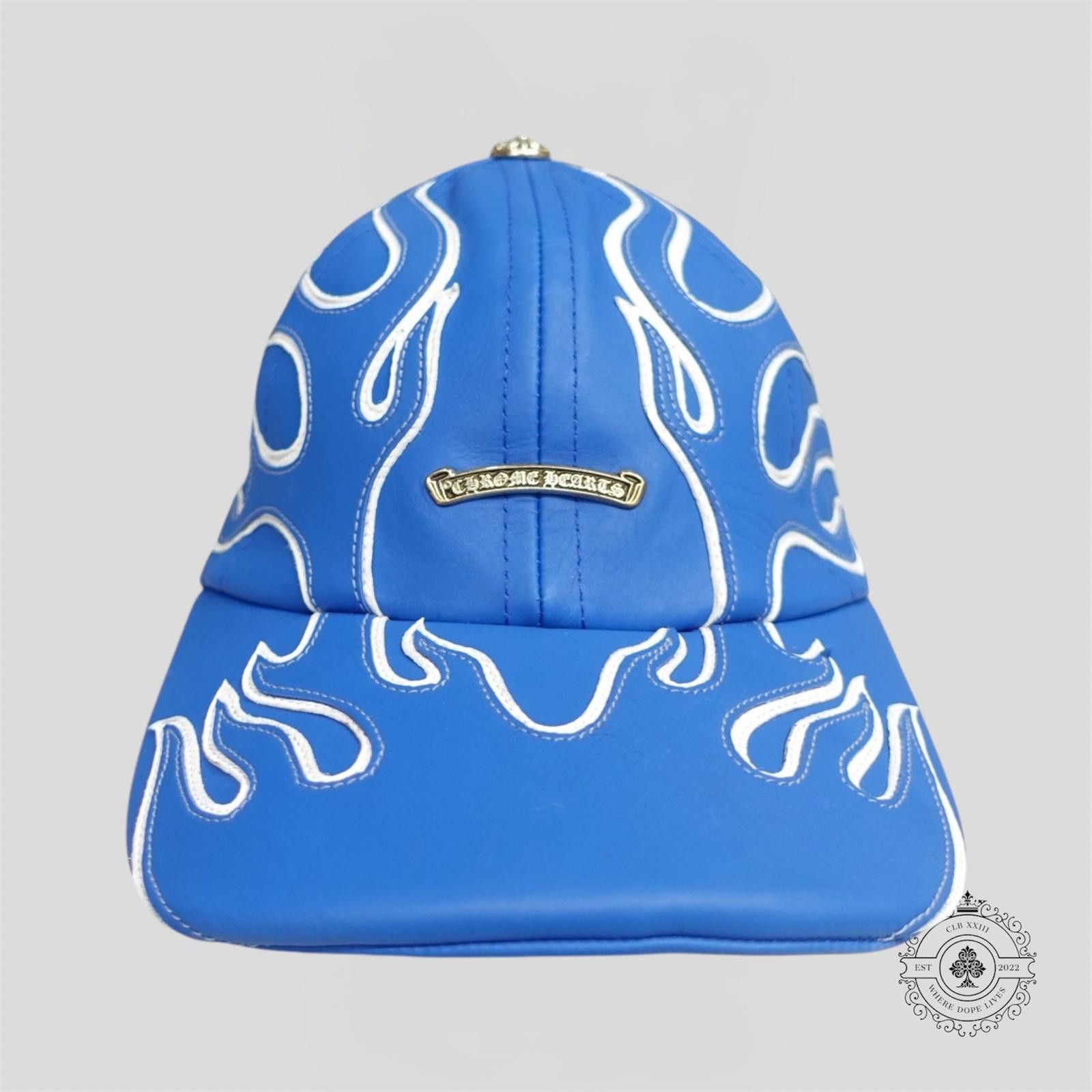 Chrome Hearts Chrome Hearts Leather Flame Patch 6 Panel Hat in Blue Size ONE SIZE - 1 Thumbnail
