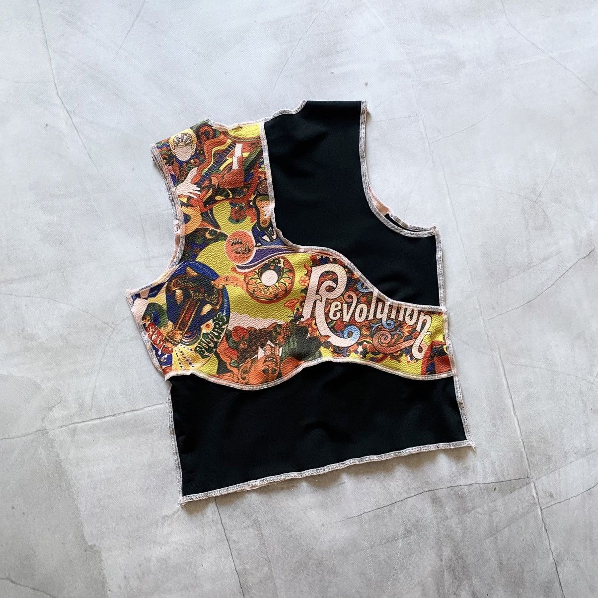 Hysteric Glamour Revolution Patchwork Hysteric Glamour Vibe Cute Tank Top Y2K Size S / US 4 / IT 40 - 2 Thumbnail