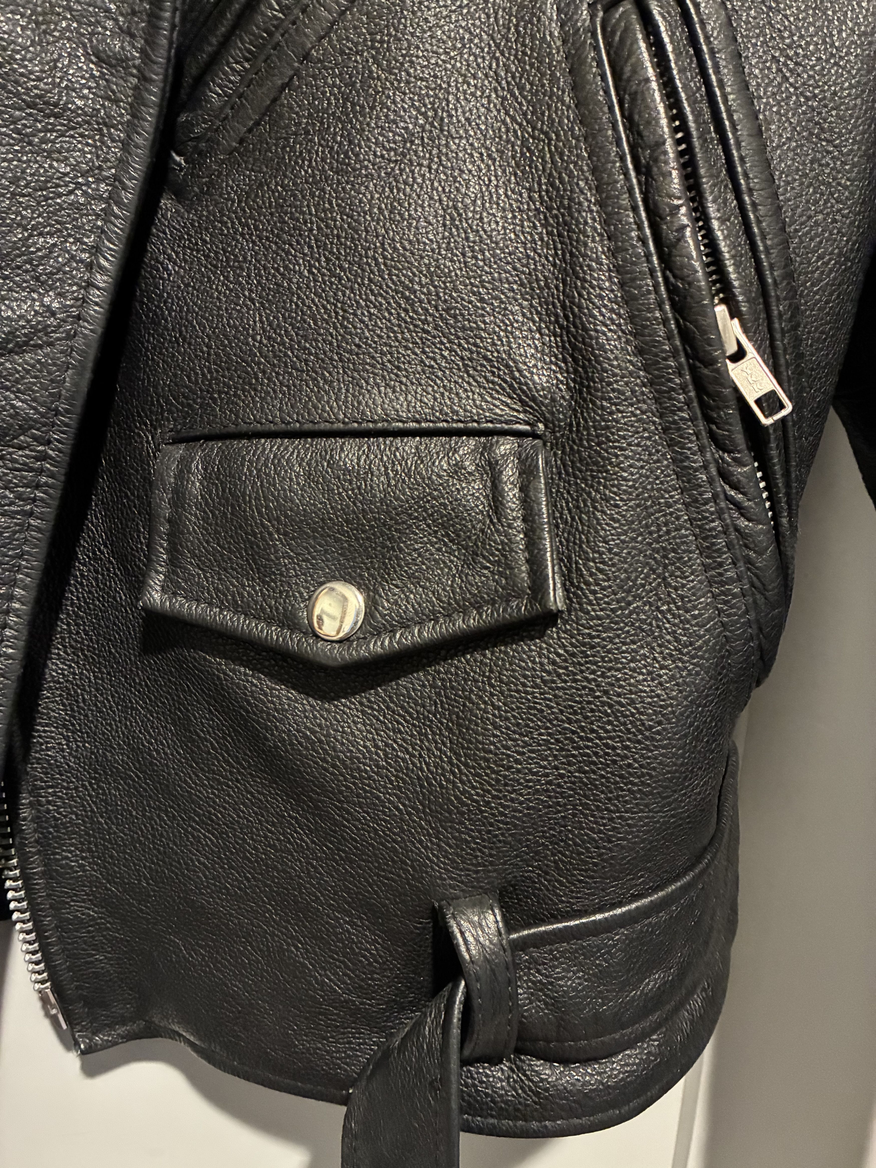 Fmc FMC leather biker jacket classic 100% genuine leather Size US S / EU 44-46 / 1 - 7 Thumbnail
