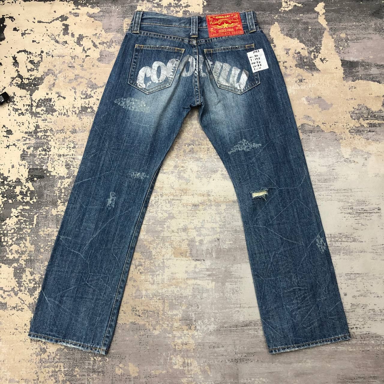P163 CO&LU RIPPED JAPAN DENIM