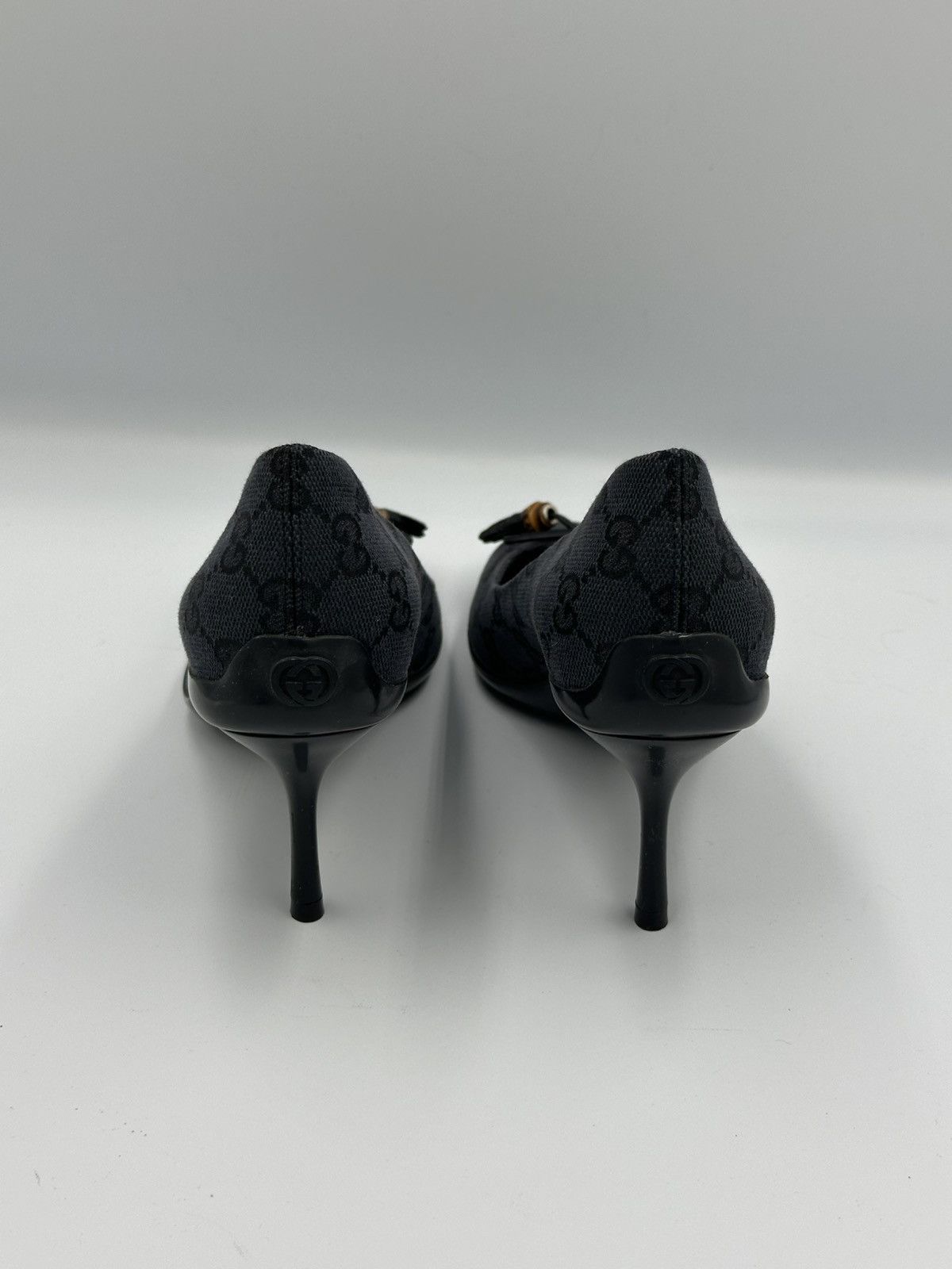 Gucci Gucci GG Canvas Bamboo Tassel Pumps Black Monogram Size US 7 / IT 37 - 5 Thumbnail