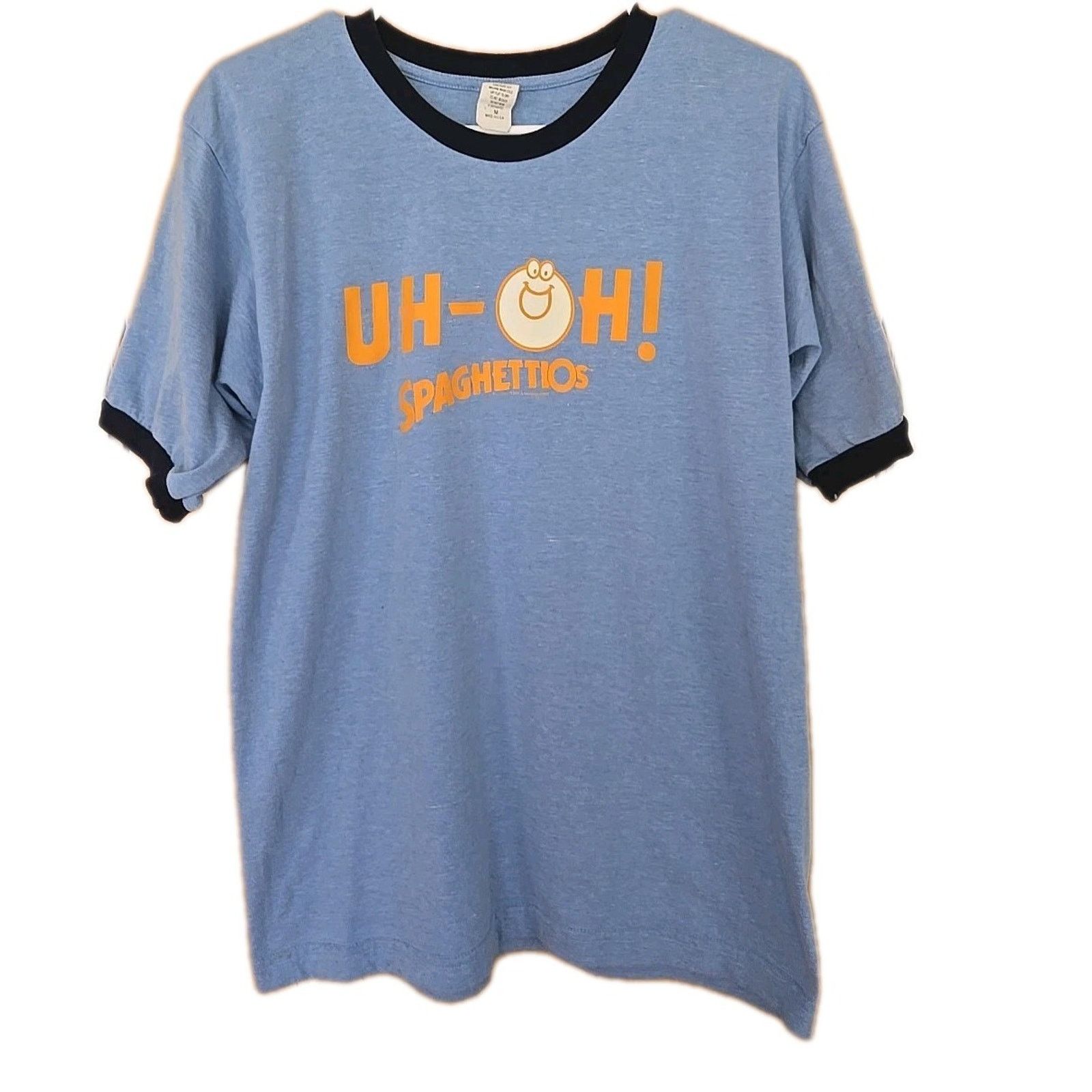 Vintage Uh-Oh! Spaghettios" Ringer T SHIRT SIZE M Vintage 2003 Size US M / EU 48-50 / 2 - 1 Thumbnail