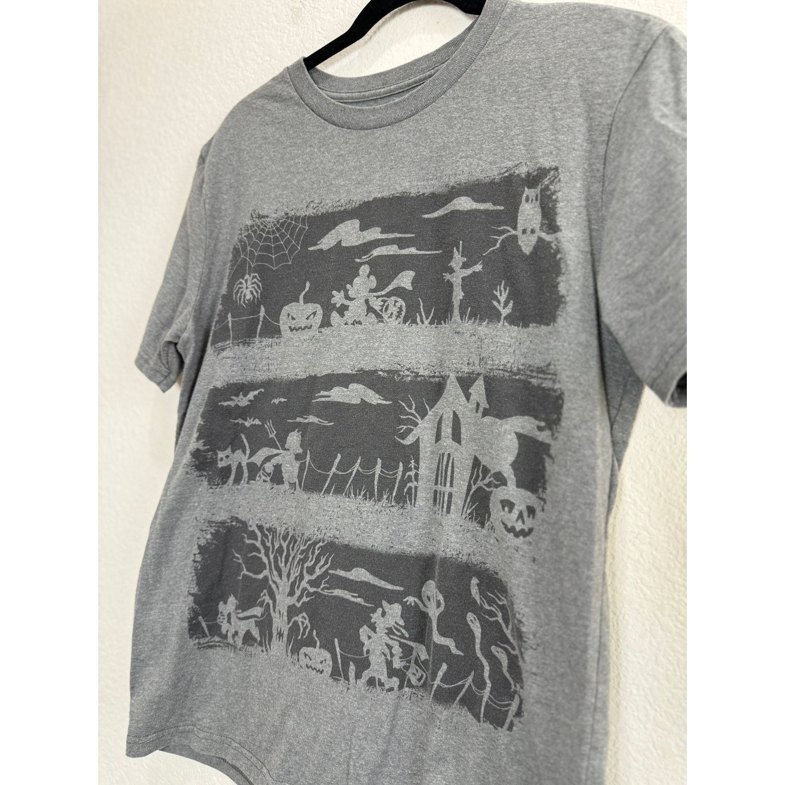 Disney Women's Gray Disney Haunted Halloween Mickey Mouse T-Shirt S Size S / US 4 / IT 40 - 6 Thumbnail