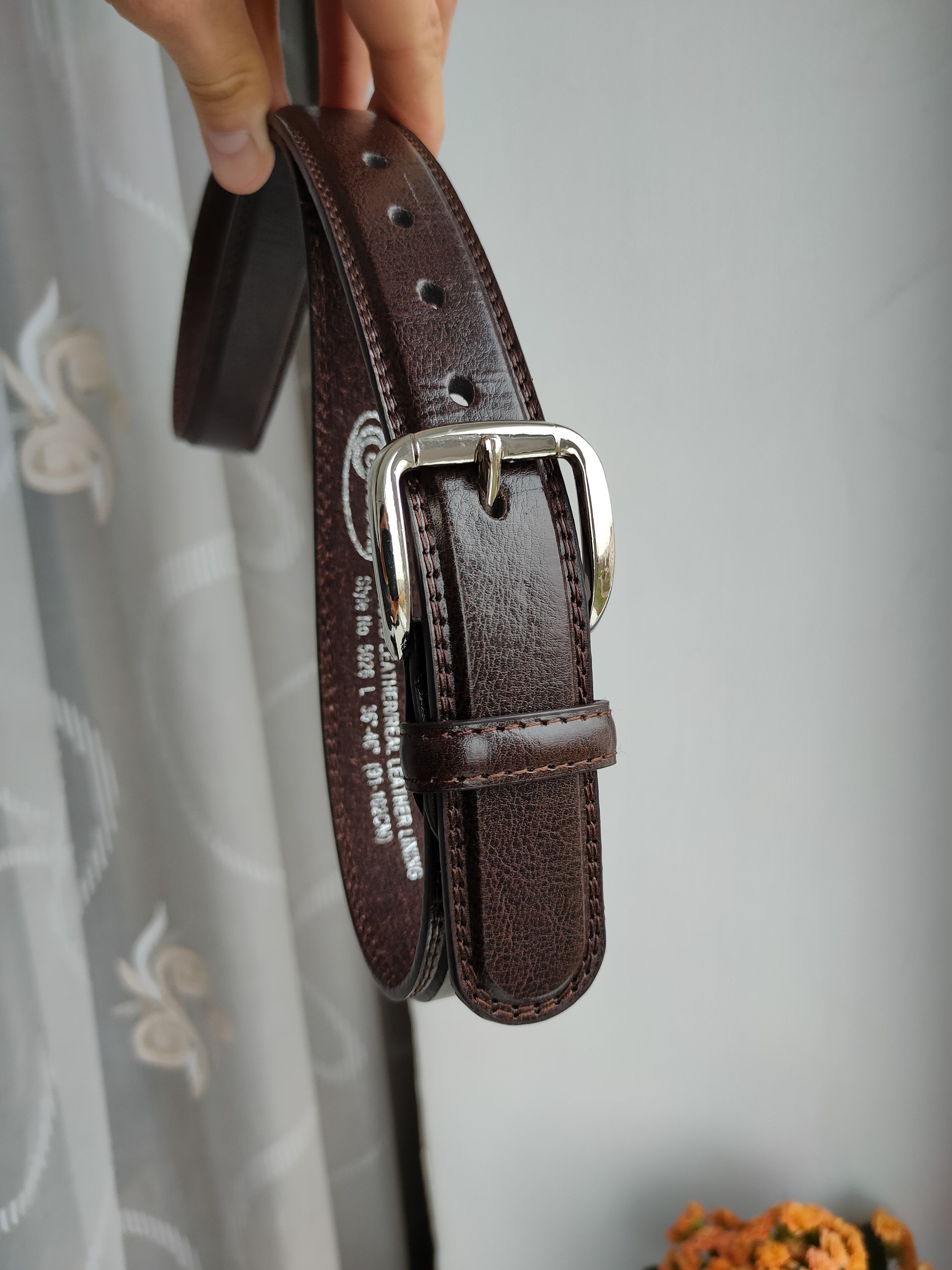 Genuine Leather Carabou Avantgarde Leather Belt Bonded Leather Belts Size ONE SIZE - 4 Thumbnail