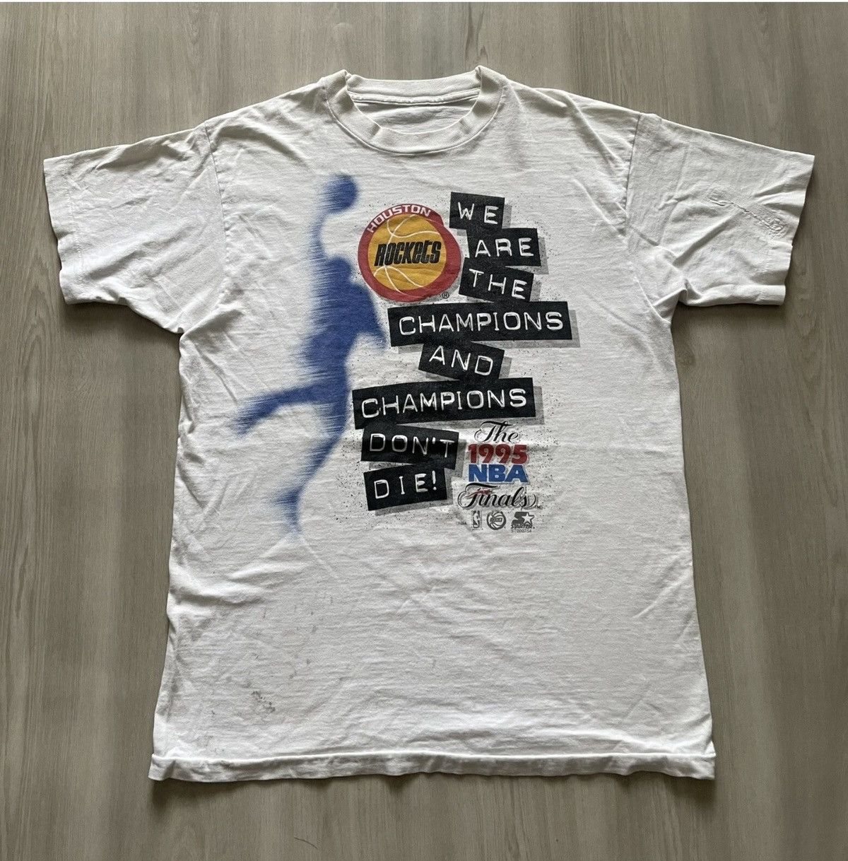 Vintage Vintage 1995 Houston Rockets NBA Finals Starter M *Thrashed Size US M / EU 48-50 / 2 - 1 Thumbnail