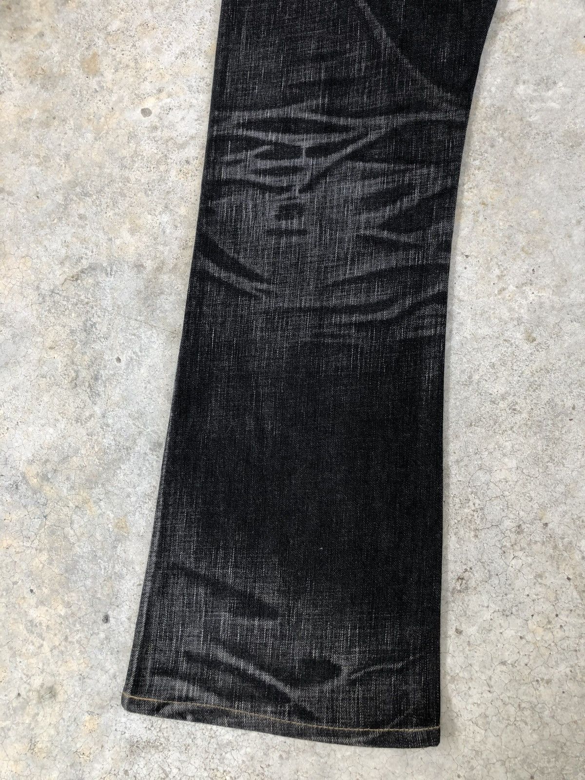 If Six Was Nine Edwin 503 Flared Distressed Jeans Whiskered Size US 30 / EU 46 - 11 Thumbnail