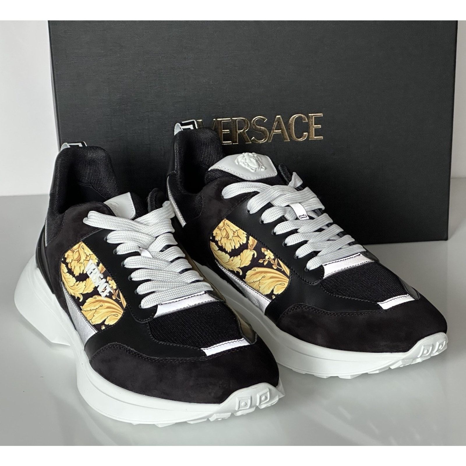 Versace Versace Medusa Men’s Black/Gold Sneakers 12 US 1011942 Size US 12 / EU 45 - 15 Thumbnail