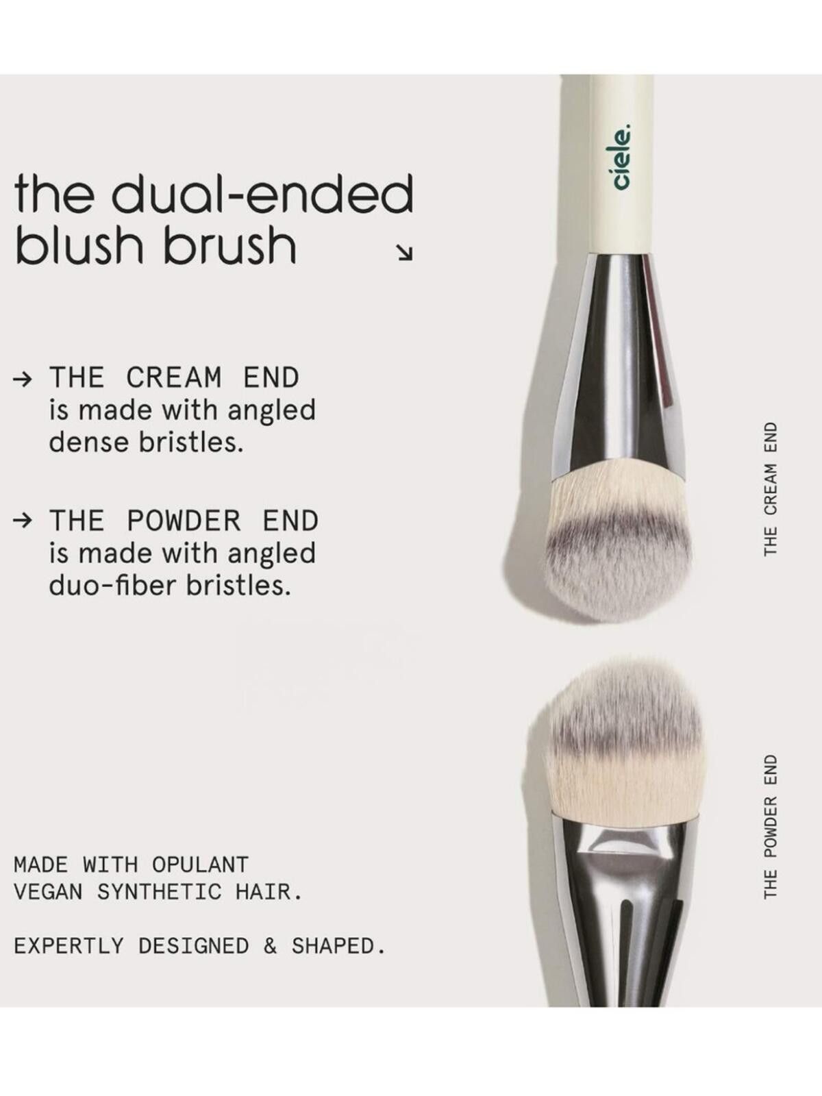 Cote&Ciel Ciele / Dual-Ended Blush Brush / Makeup Brush Size ONE SIZE - 3 Thumbnail