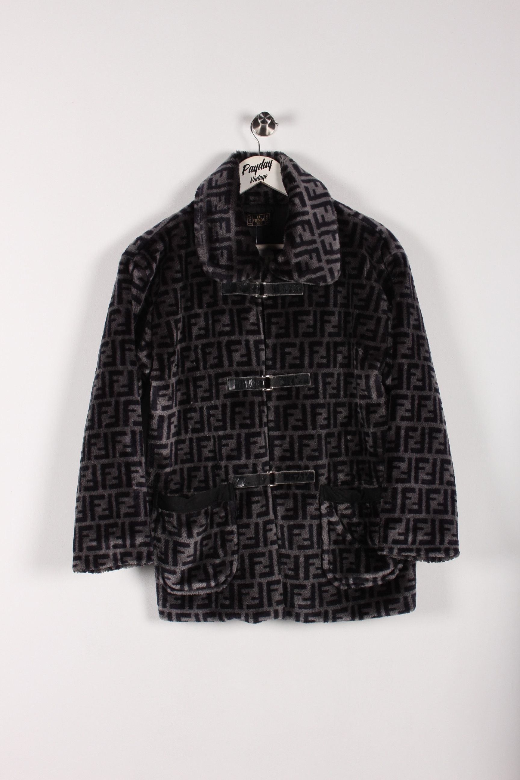 Fendi 90's Fendi Womens Monogram Faux Fur Fleece Size M / US 6-8 / IT 42-44 - 1 Thumbnail