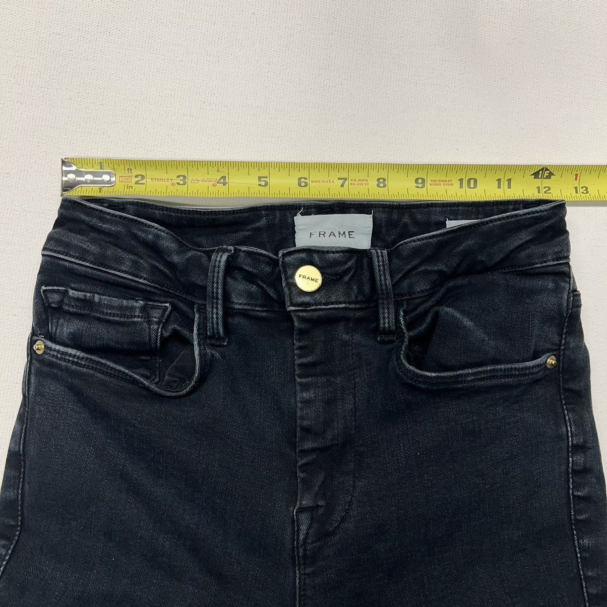 Frame Frame Jeans Black Le One Skinny Denim Stretch Larsen Dark Size 24" / US 00 / IT 34 - 19 Thumbnail