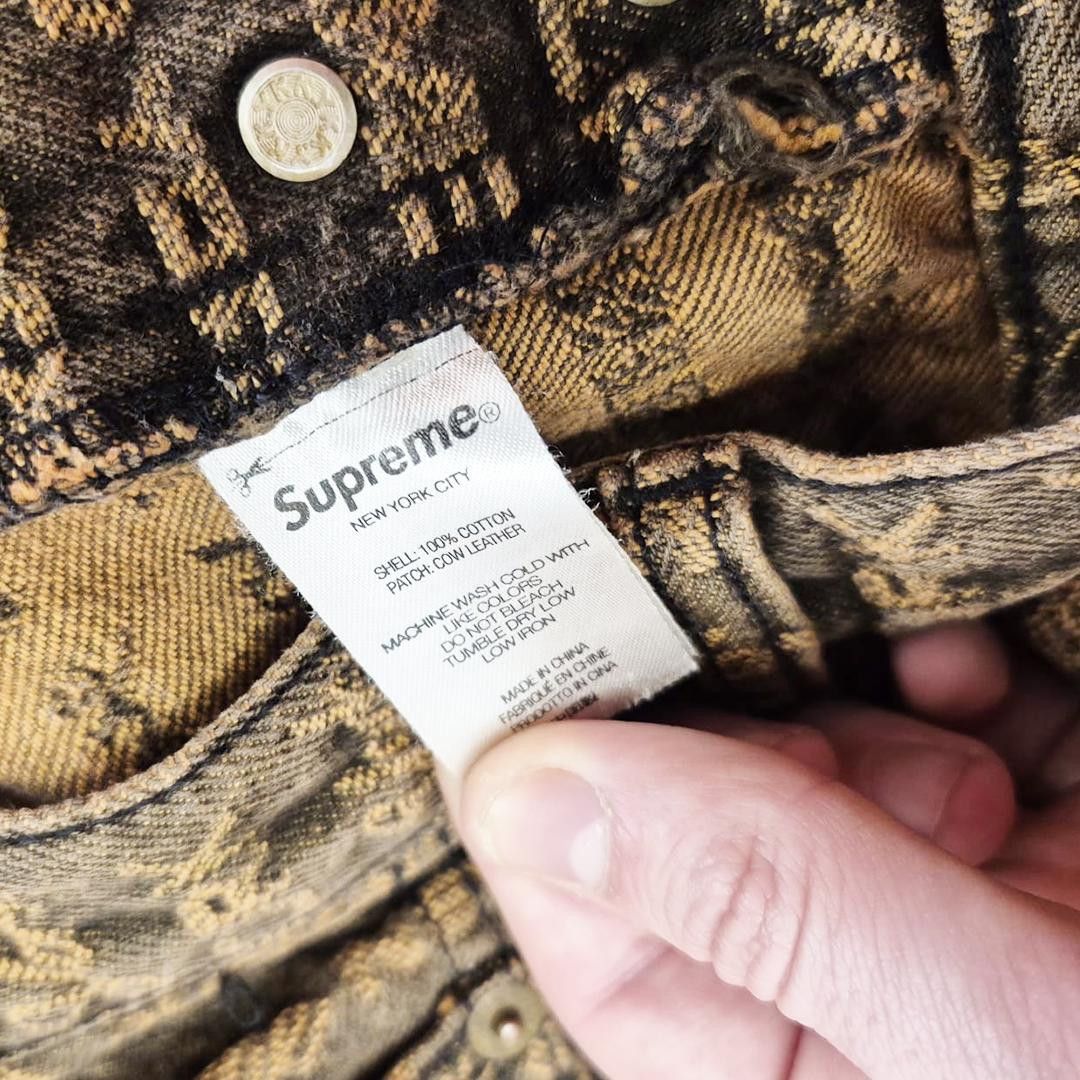 Supreme Supreme Multi Type Jacquard Brown Denim Pants (36) Size US 36 / EU 52 - 8 Thumbnail
