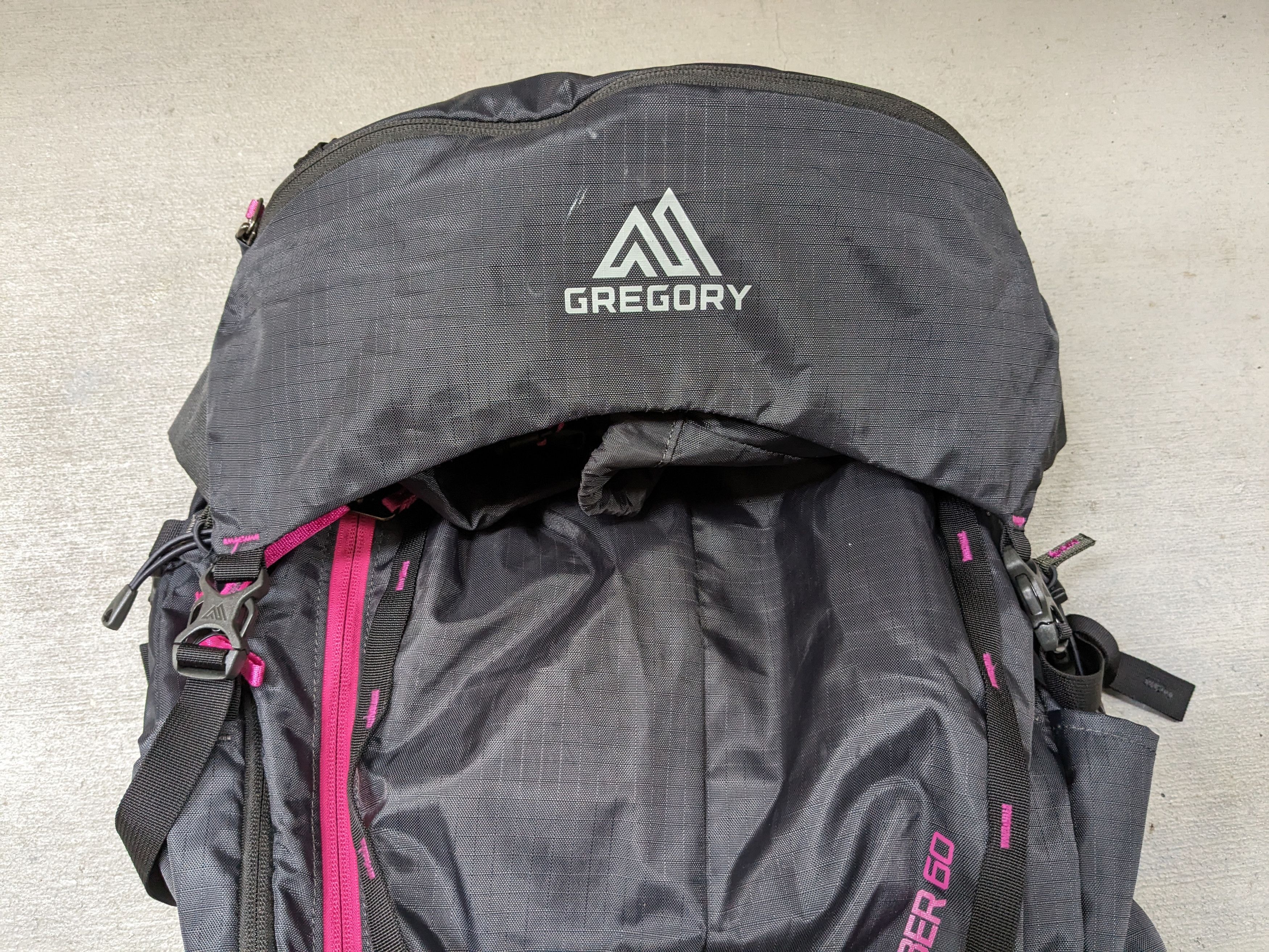 Gregory Gregory Amber 60L Hiking Backpack Gray Pink Zip Size ONE SIZE - 5 Thumbnail