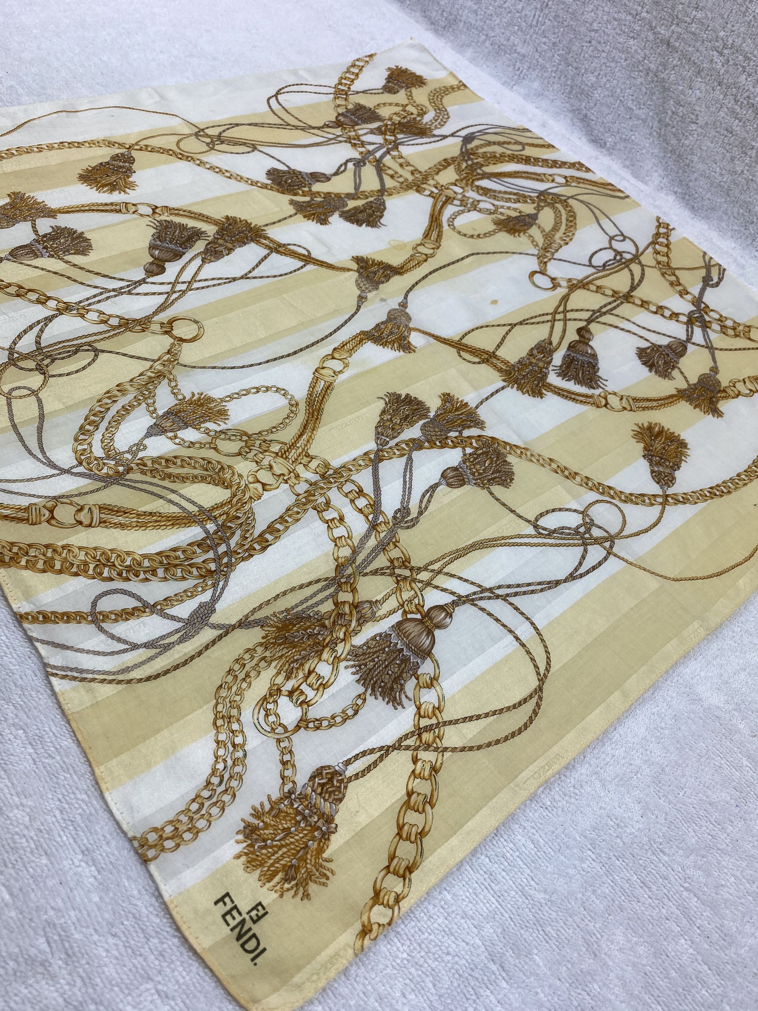 Vintage Fendi Bandana / Handkerchief / Neckerchief A188 Size ONE SIZE - 4 Thumbnail
