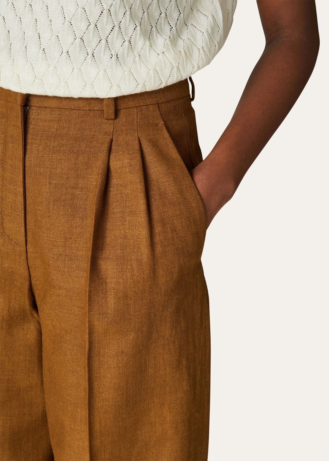 Loro Piana o1srvl11e0824 Nyack Structured Trouser in Copper Brown Size 30" / US 8 / IT 44 - 6 Thumbnail
