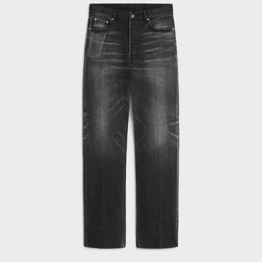 Celine × Hedi Slimane Dylan Flare Jeans in Pure Black | Grailed