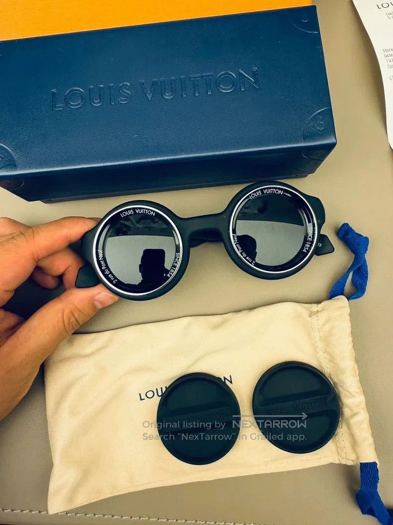 Louis Vuitton Louis Vuitton Round Black Sunglasses Z2386U. Size ONE SIZE - 6 Thumbnail
