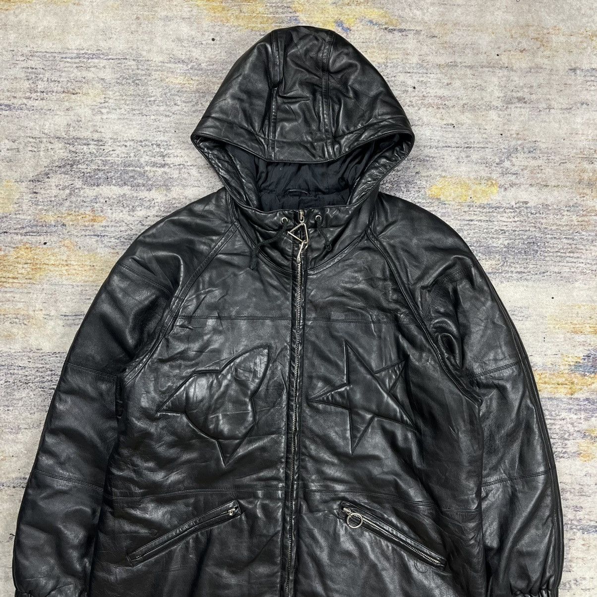 Issey Miyake Archive Vintage 80s / 90s Issey miyake star leather jacket Size US M / EU 48-50 / 2 - 5 Thumbnail