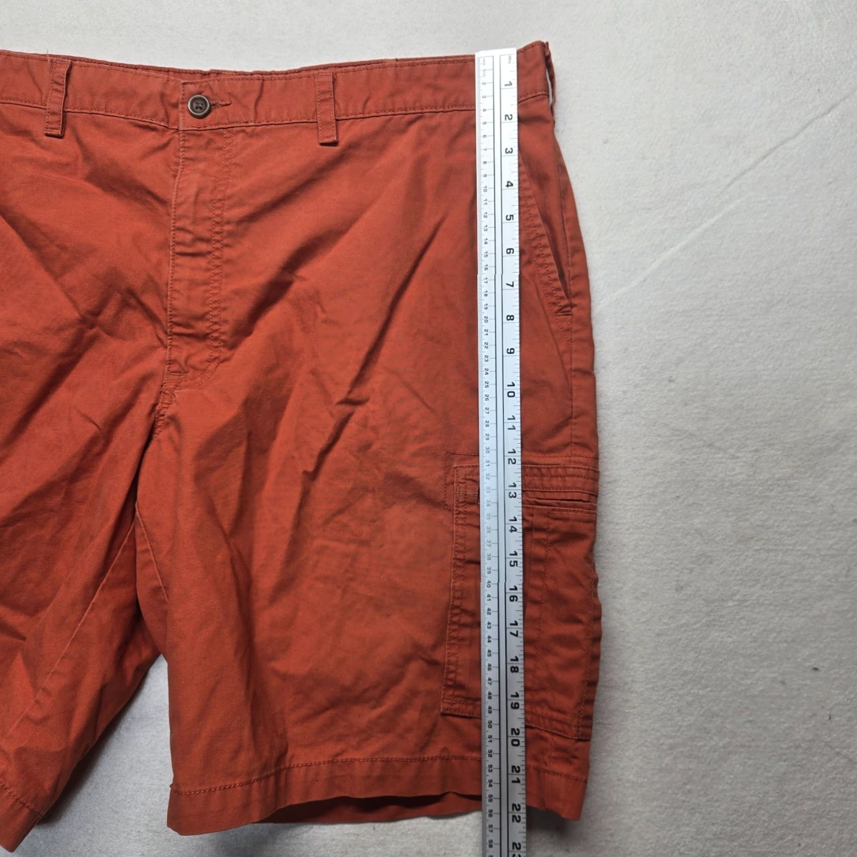 Savane Savane Bermuda Shorts Adult Men’s Size W42 Orange Solid Pockets Zip Flat Front 9.5in Inseam Casual Summer Men Size US 42 / EU 58 - 5 Thumbnail