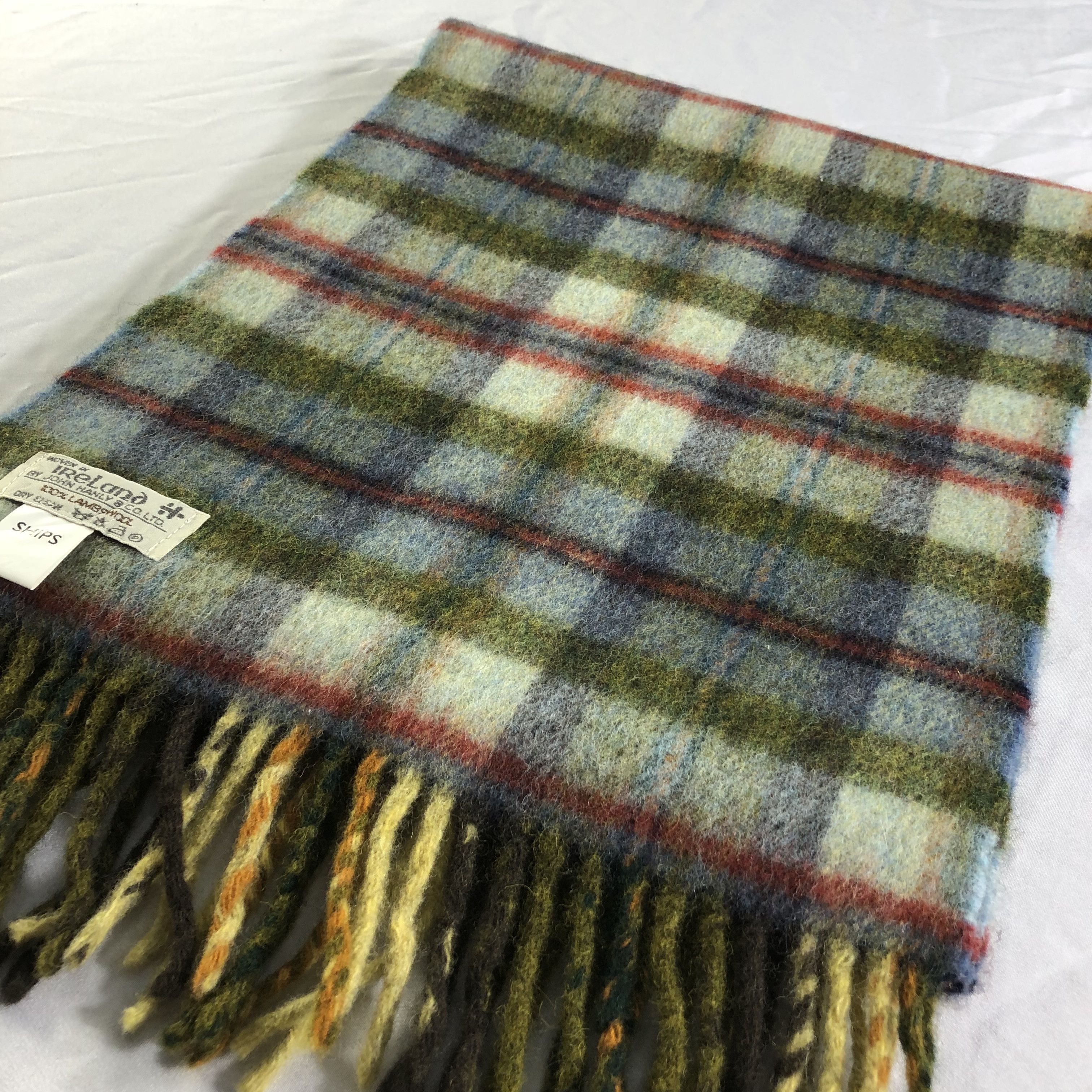 SHIPS Ships Tartan Wool Scarf Muffler Neckwear V2218 Size ONE SIZE - 3 Thumbnail