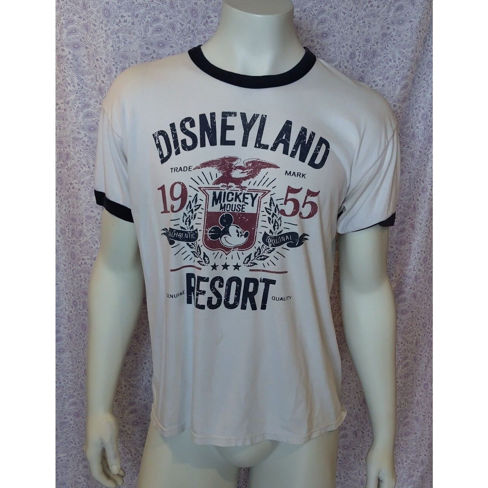 Disney Original Authentic "Disneyland Resort 1955" Ringer -VINTAGE- Size US L / EU 52-54 / 3 - 1 Thumbnail