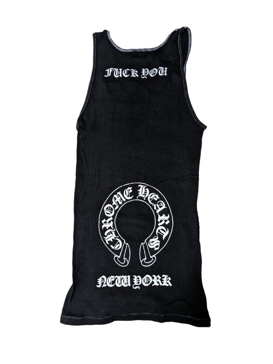 image of Chrome Hearts “Fuck You” Tank Top in Black, Men's (Size Small)