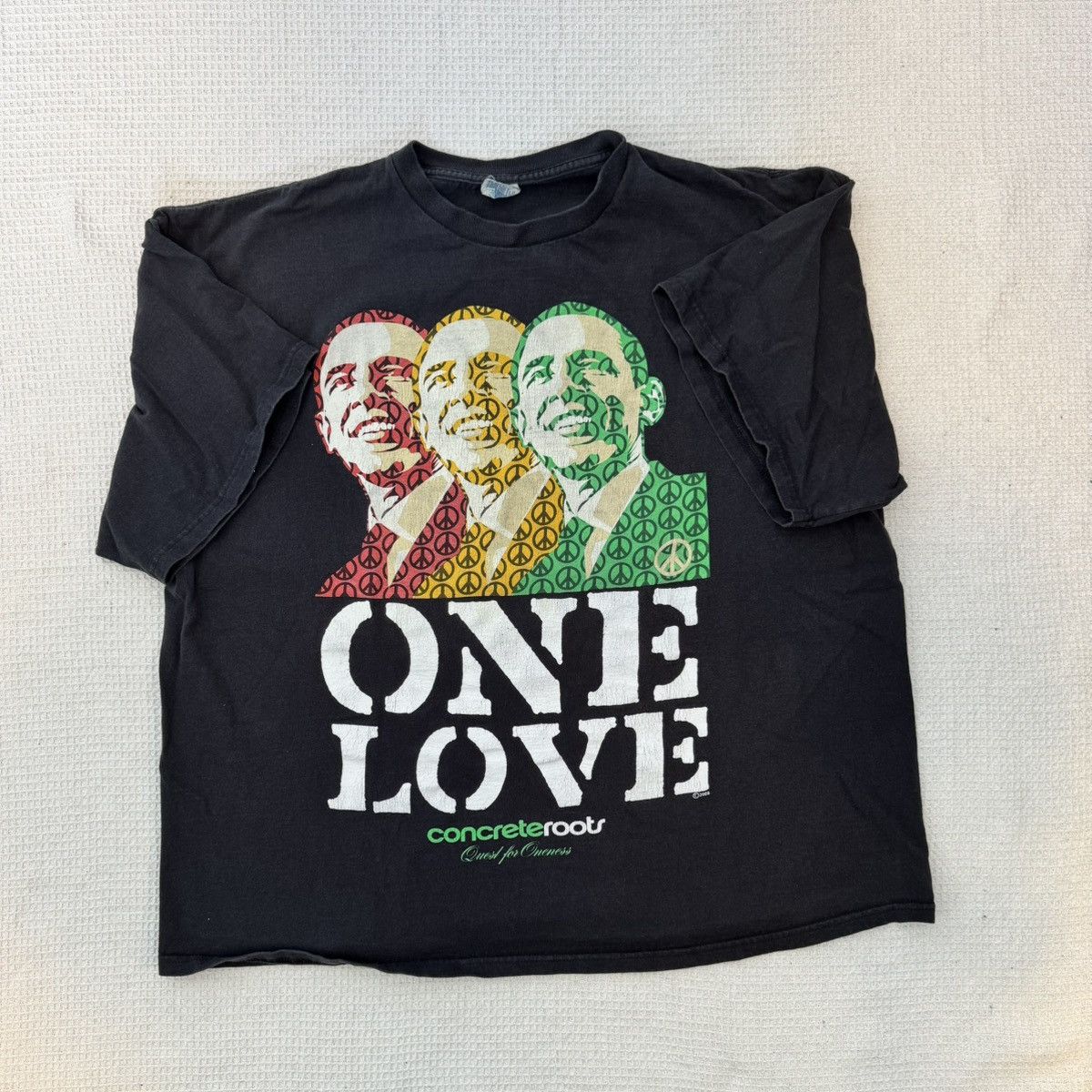 Vintage Vintage Barack Obama Concrete Roots Rap Tee Size US XXL / EU 58 / 5 - 1 Thumbnail