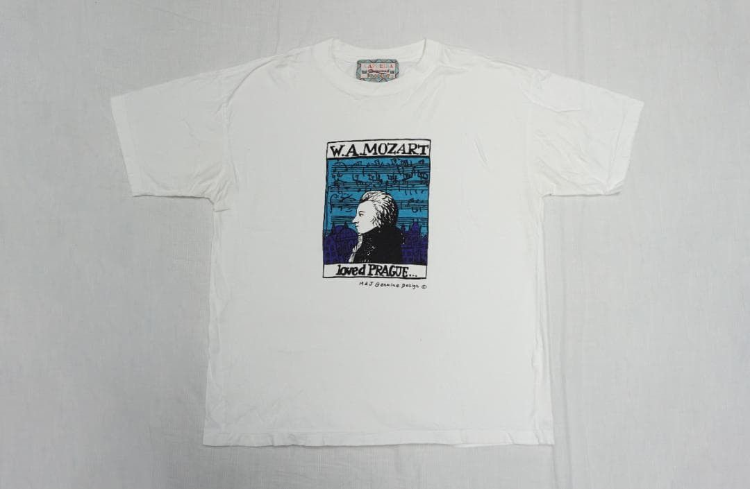 Vintage 90's W.A. Mozart Tシャツ アート ビンテージ Size US M / EU 48-50 / 2 - 1 Thumbnail