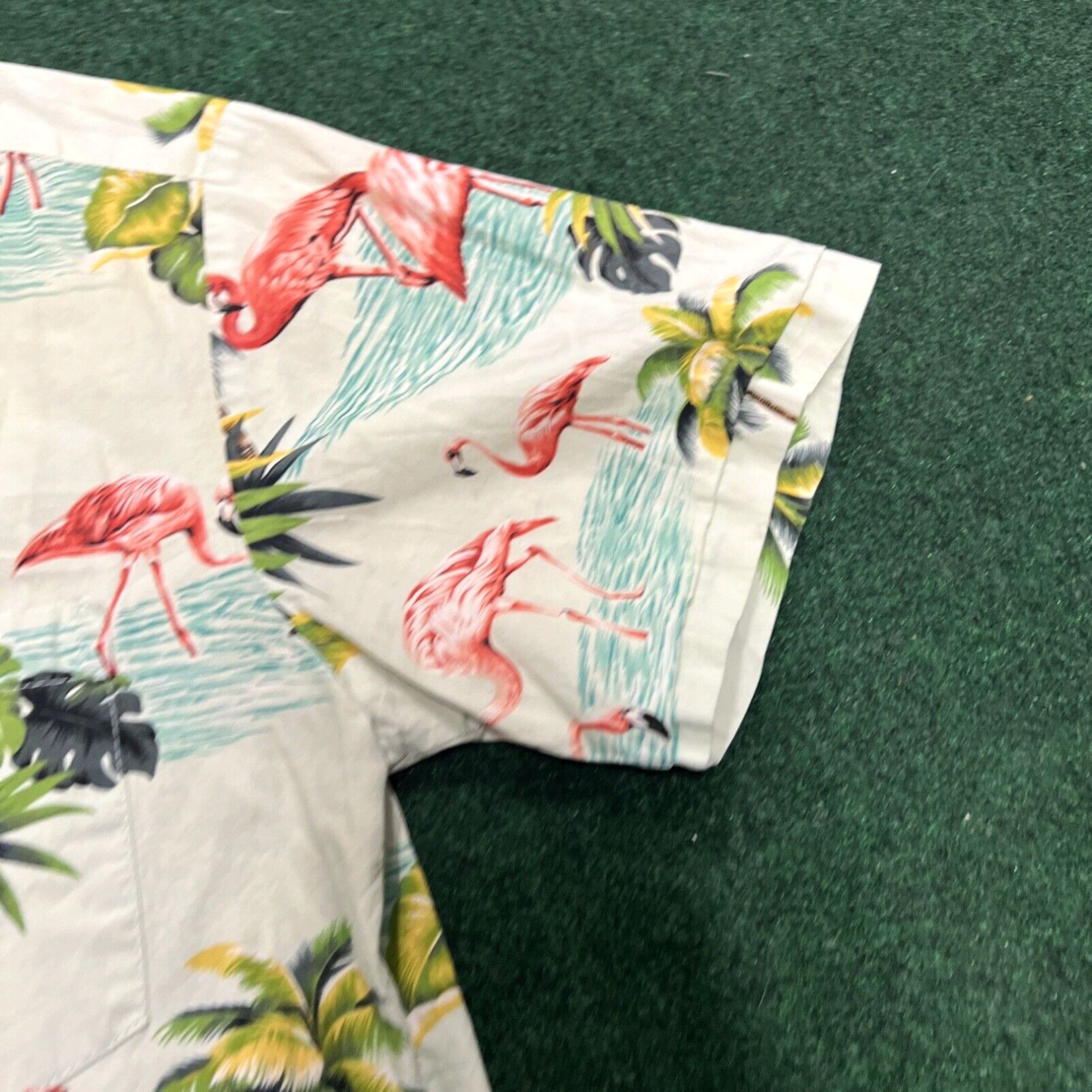 Vintage Pacific Legend Mens Hawaiian Shirt Small Flamingo Made Hawaii Floral Cotton Camp Size US S / EU 44-46 / 1 - 4 Thumbnail