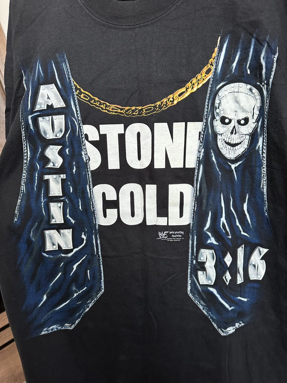 WWE 1999 Steeve Austin Stone Cold Vintage T-Shirt WWE Size US L / EU 52-54 / 3 - 6 Thumbnail