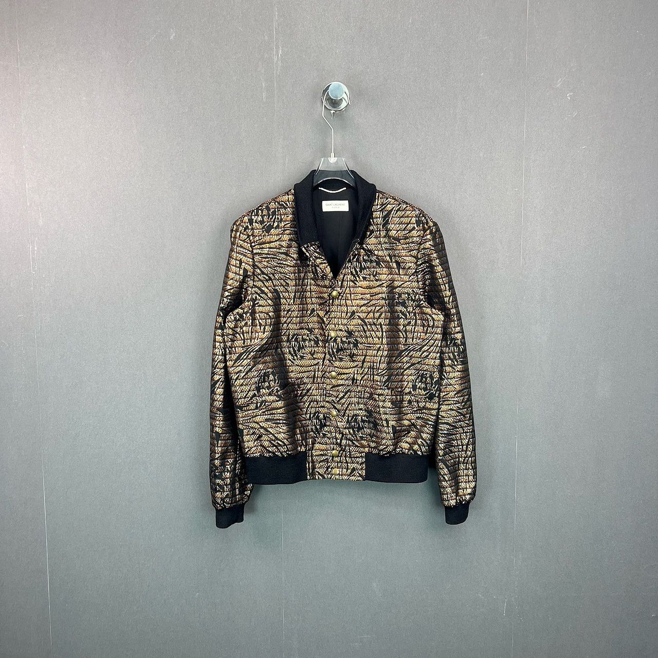 Saint Laurent Paris Saint Laurent Metallic Print Bomber Jacket Size 48 Size US M / EU 48-50 / 2 - 1 Thumbnail