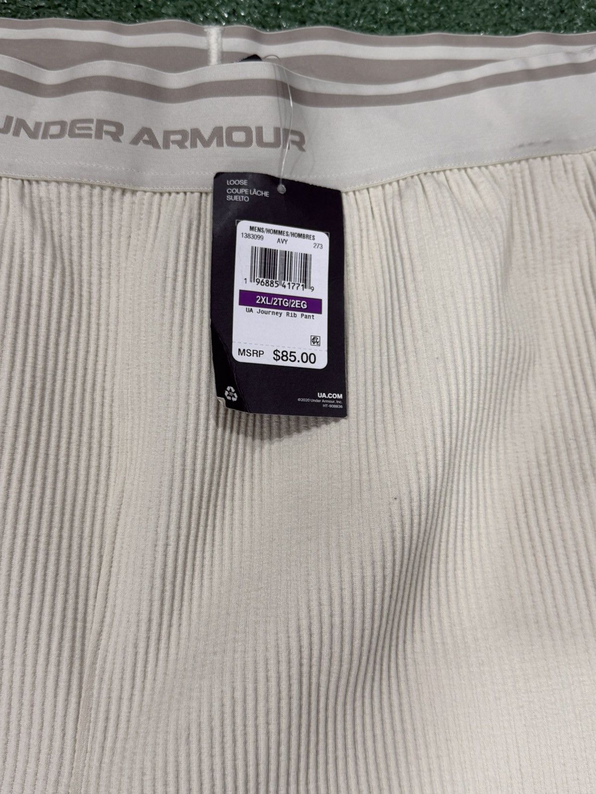 Under Armour Under Armour 1383099-273 Men's Sz 2XL Taupe Journey Rib Knit Size US 35 - 3 Thumbnail
