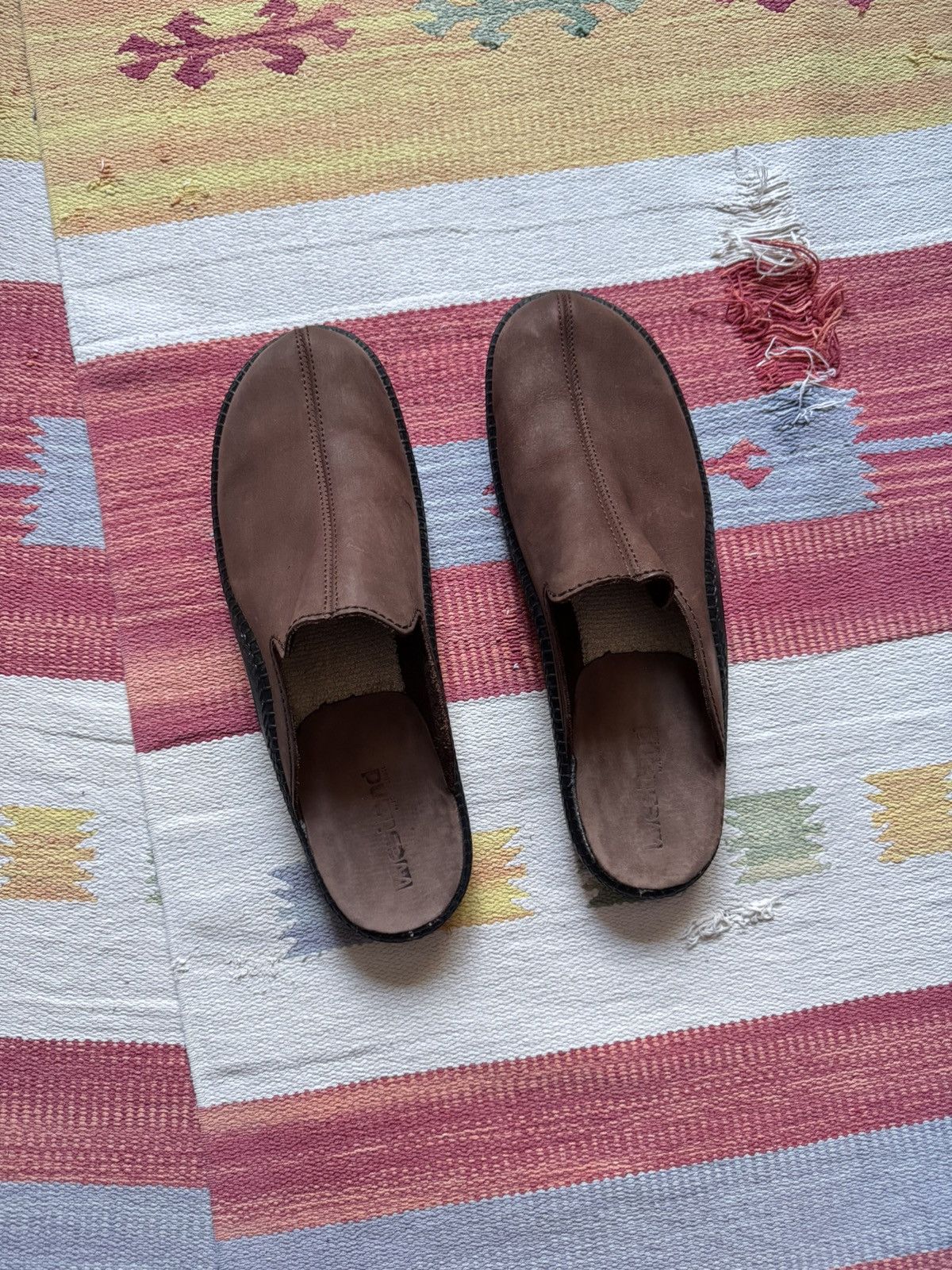 Genuine Leather Westland by Josef Seibel y2k Brown Leather Mule Dandals Size US 11 / EU 44 - 6 Thumbnail