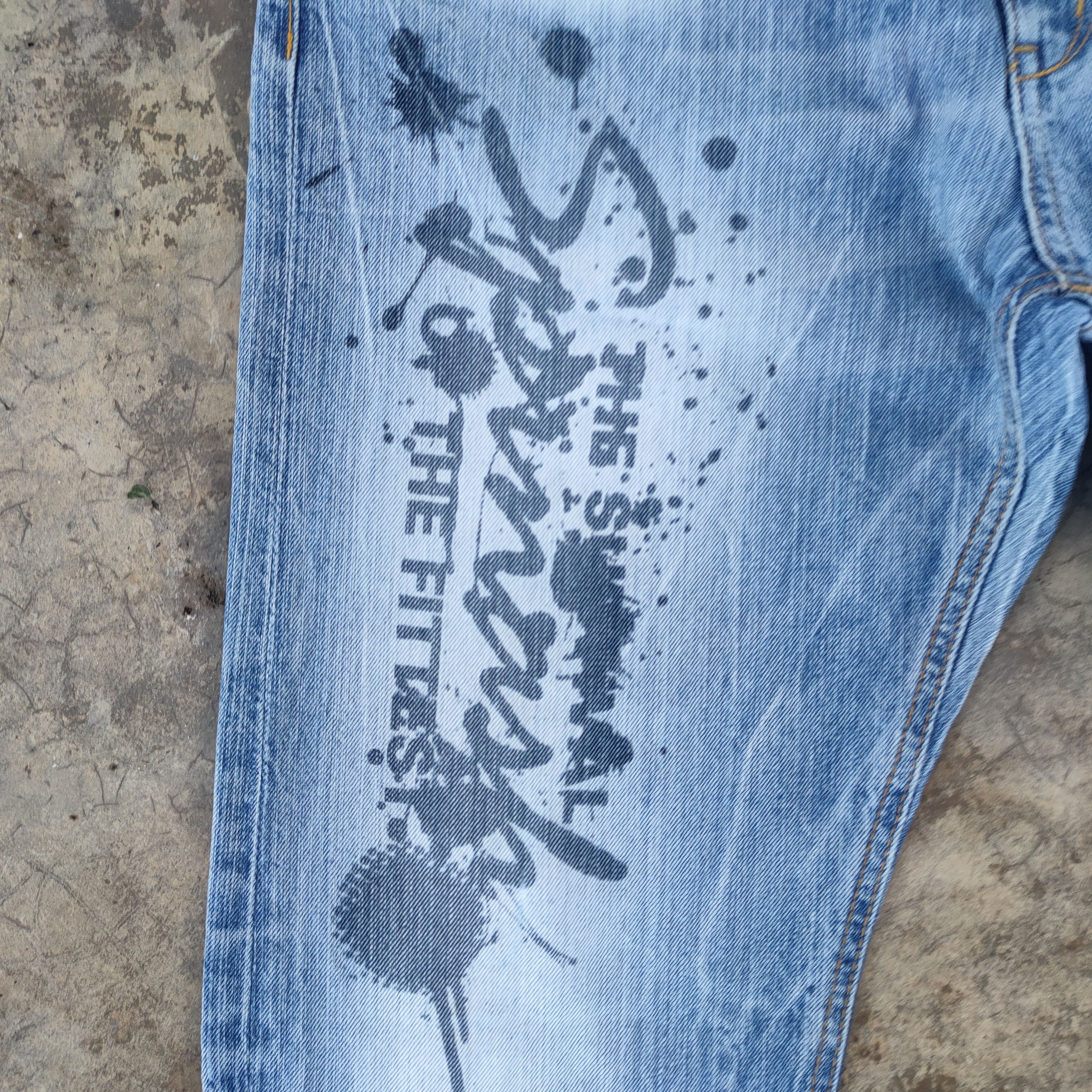 Art Comes First × Japanese Brand × Jean VINTAGE SPINASH SKULL JEANS DENIM PANTS Size US 34 / EU 50 - 6 Thumbnail