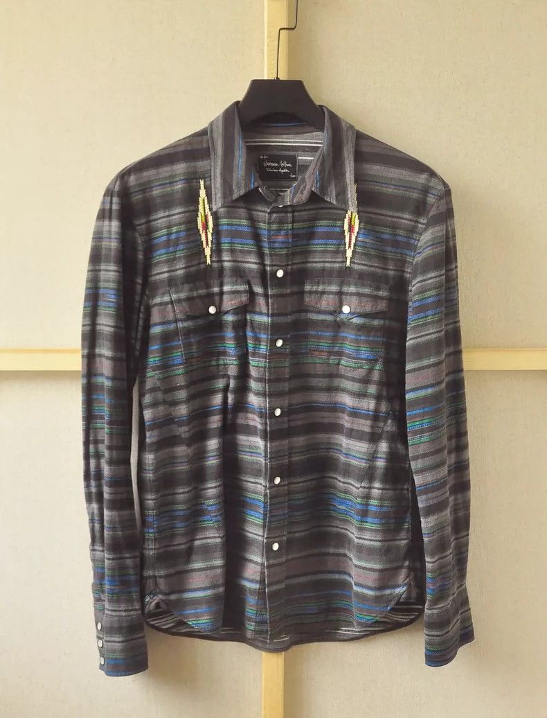 Number (N)ine Number (N)ineOrtega 05AW diamond embroidered long-sleeved s Size US L / EU 52-54 / 3 - 1 Thumbnail