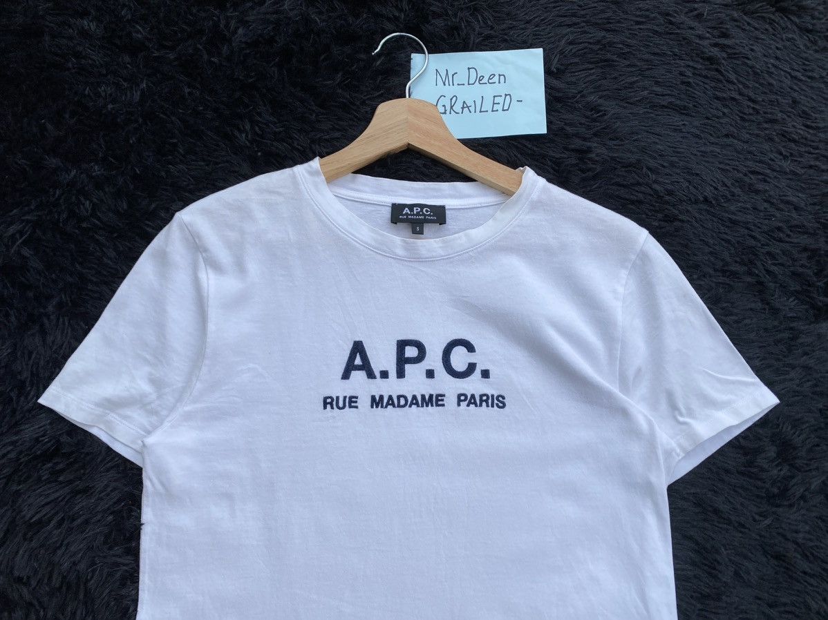 A.P.C. Rare A.P.C Rue Madame Paris Spellout Tshirt Size US S / EU 44-46 / 1 - 6 Thumbnail