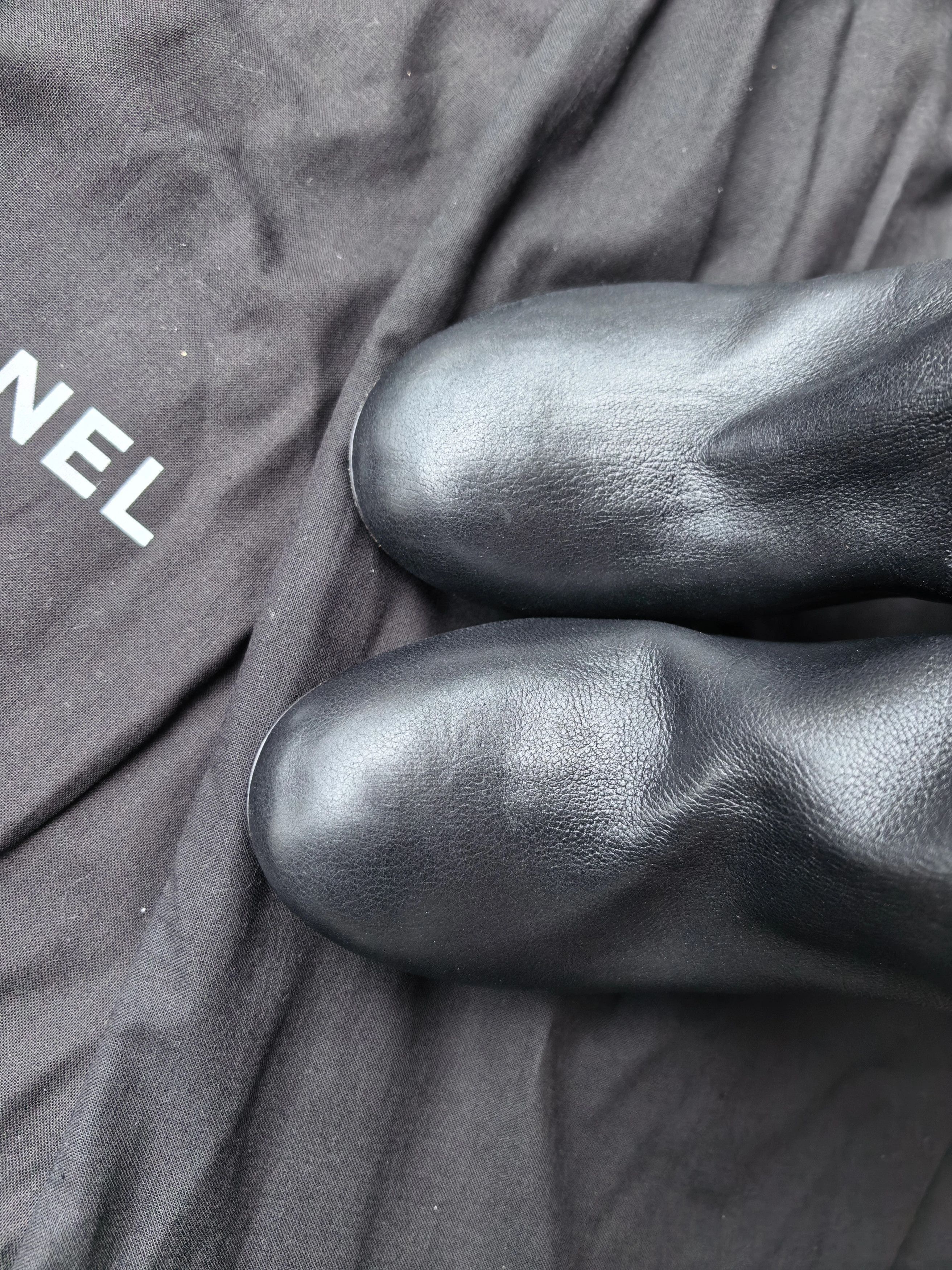 Chanel CHANEL Women's Pearl Heel Boots 37 Size US 6.5 / IT 36.5 - 5 Thumbnail