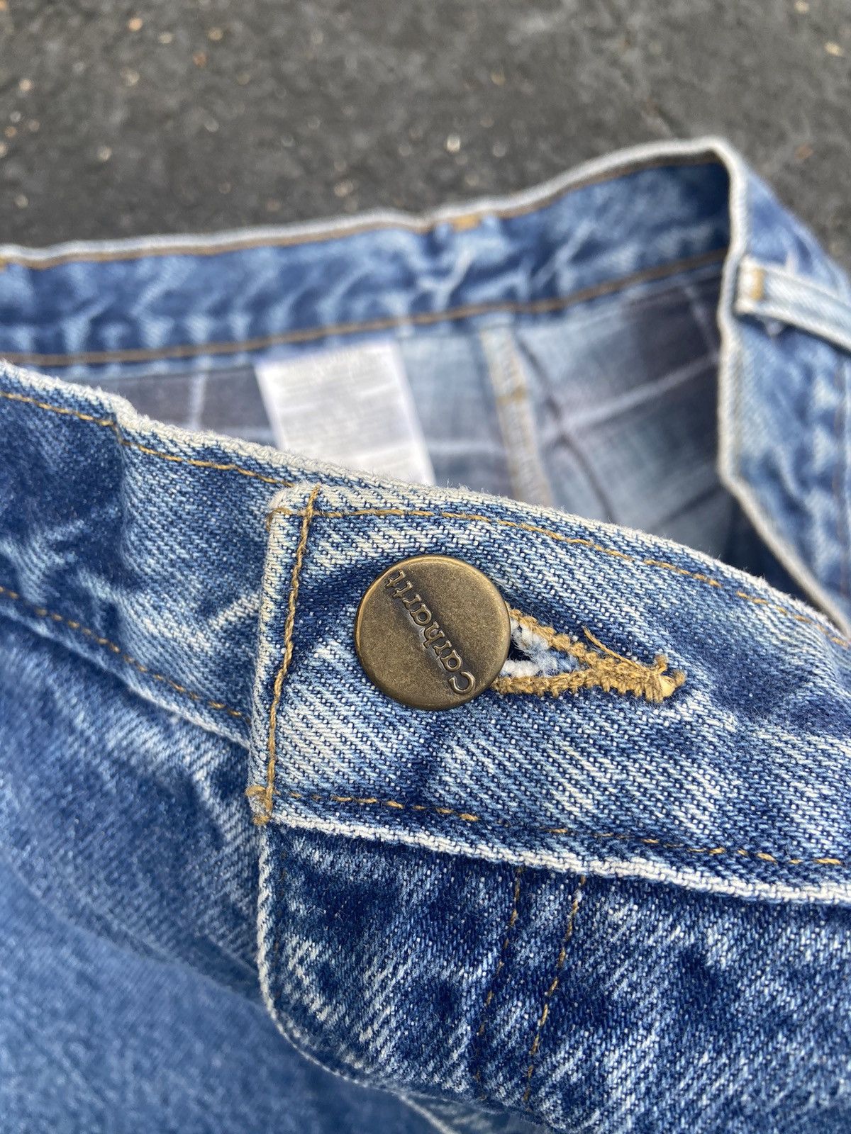 Carhartt Crazy Vintage Baggy Y2K Lined Faded Carhartt Blue Jeans USA Size US 40 / EU 56 - 3 Thumbnail