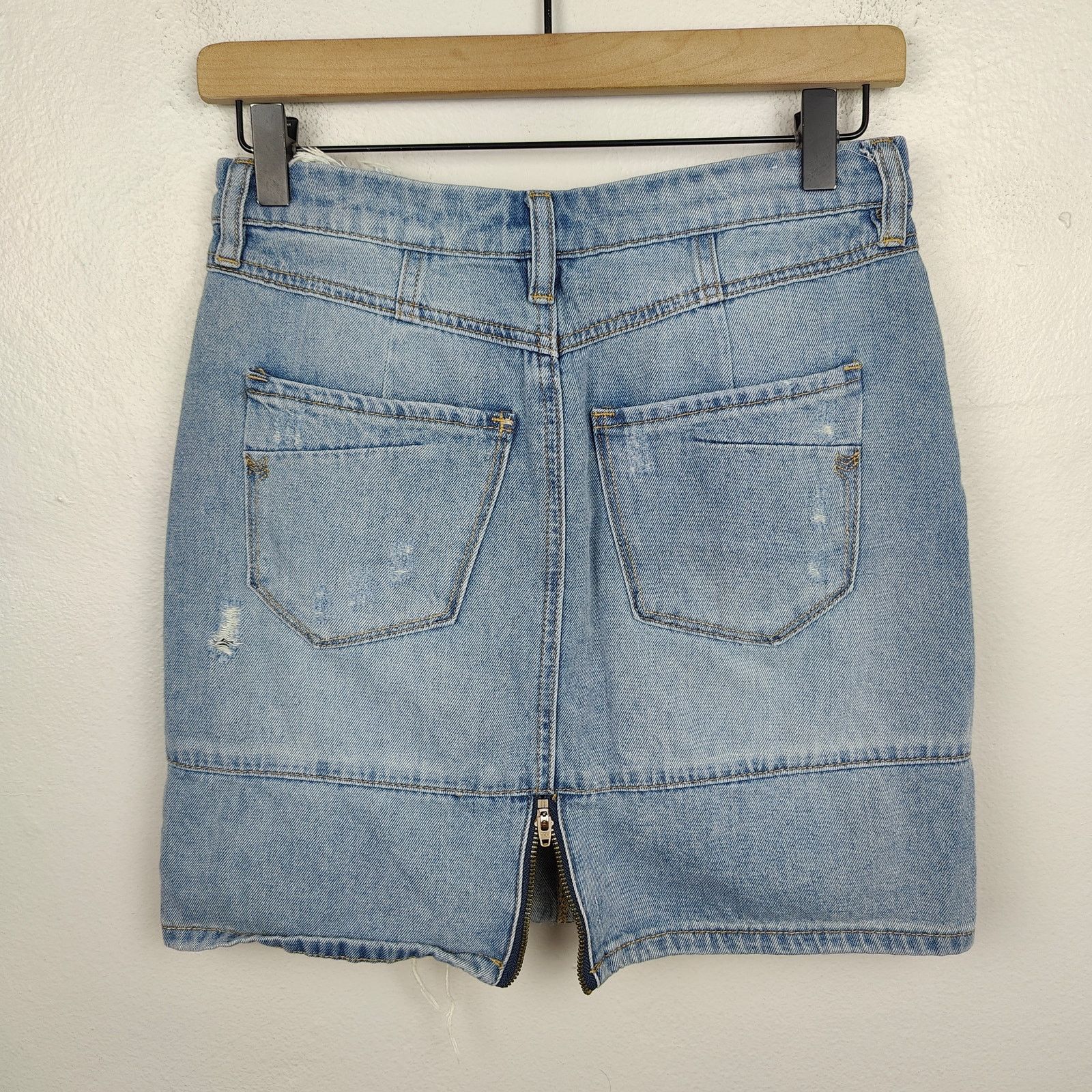 Other Banjara Denim Skirt Womens Small Distressed Boho Zip Size 28" / US 6 / IT 42 - 3 Thumbnail