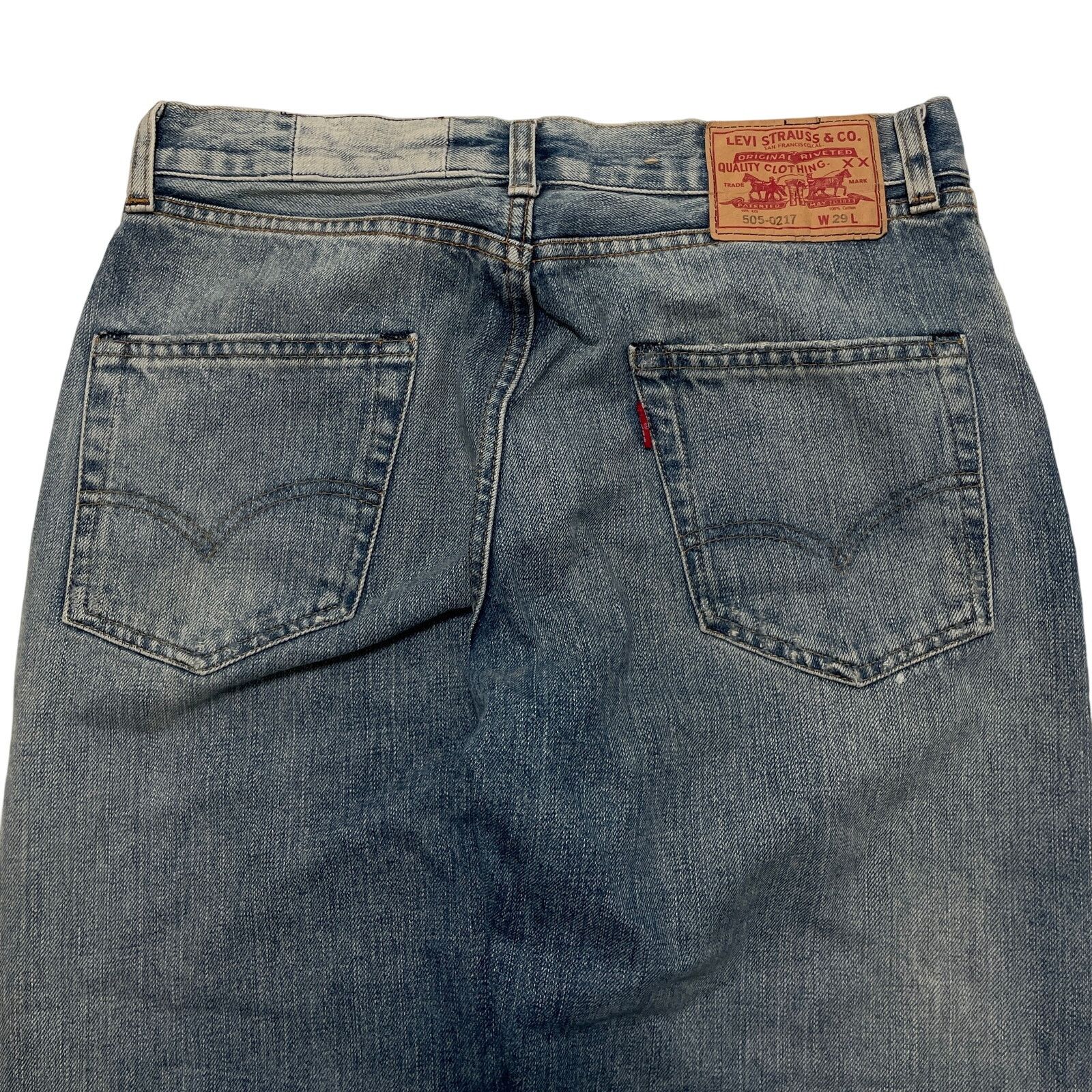 Levi's Levis Jeans LVC 1967 505-0217 Blue Light Wash Selvedge 29x31 Size 29" - 5 Thumbnail